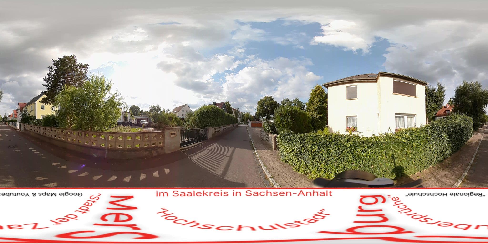 Street view near Rinza Pension Pension, Merseburg — © MarcAurel2 (CC BY-SA · Mapillary)