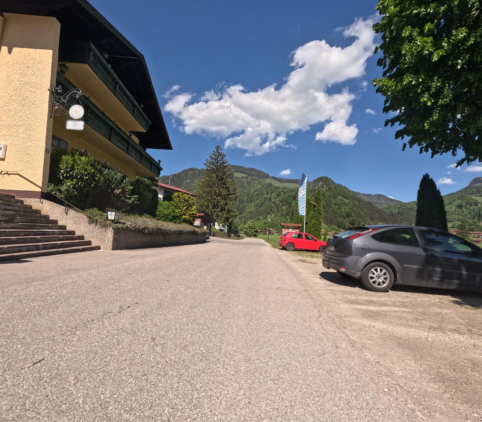 Street view near Hotel Sonnenbichl, Unterwössen — © natebus (CC BY-SA · Mapillary)