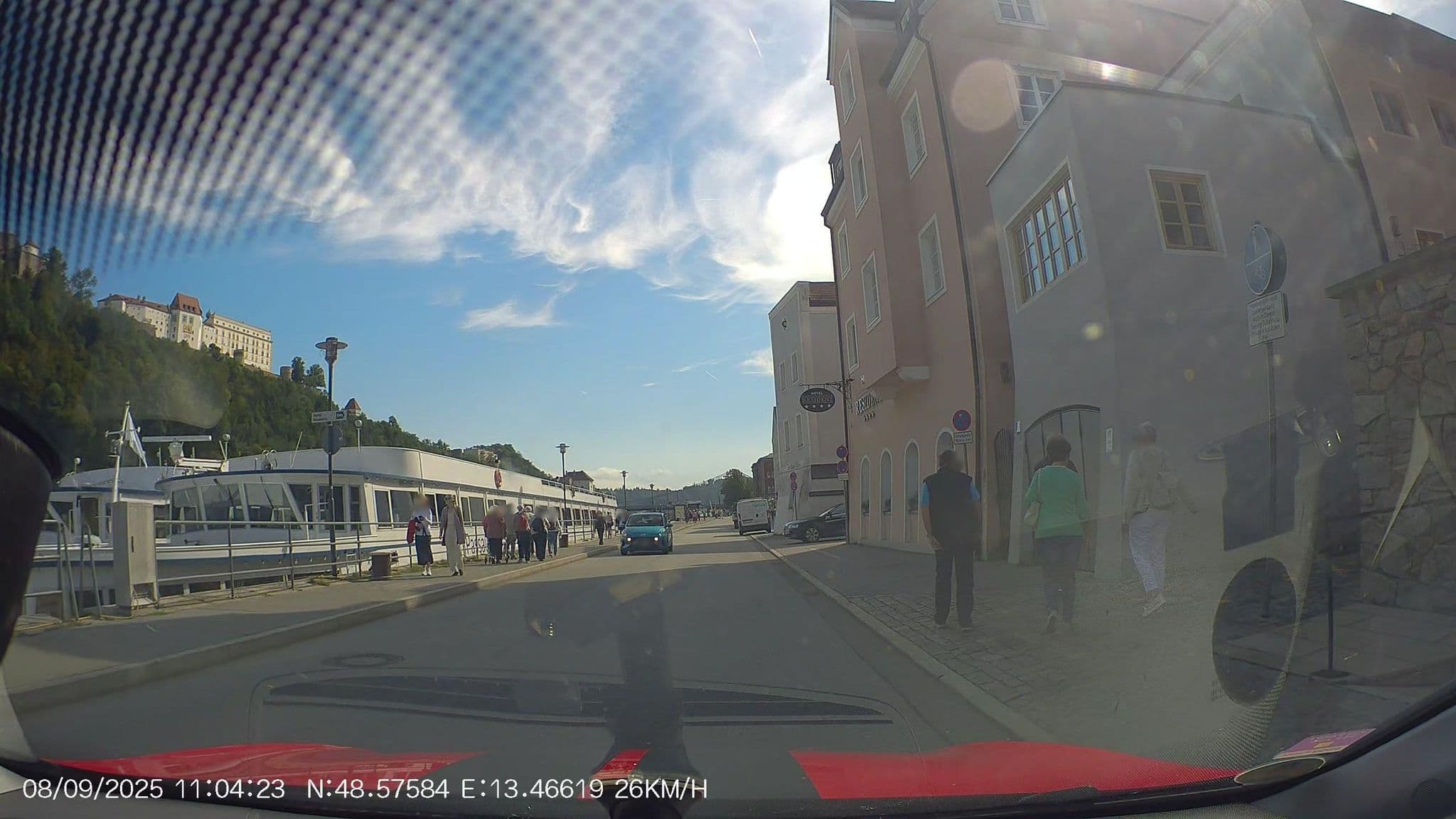 Street view near Hotel Blauer Bock, Passau — © AR88 (CC BY-SA · Mapillary)