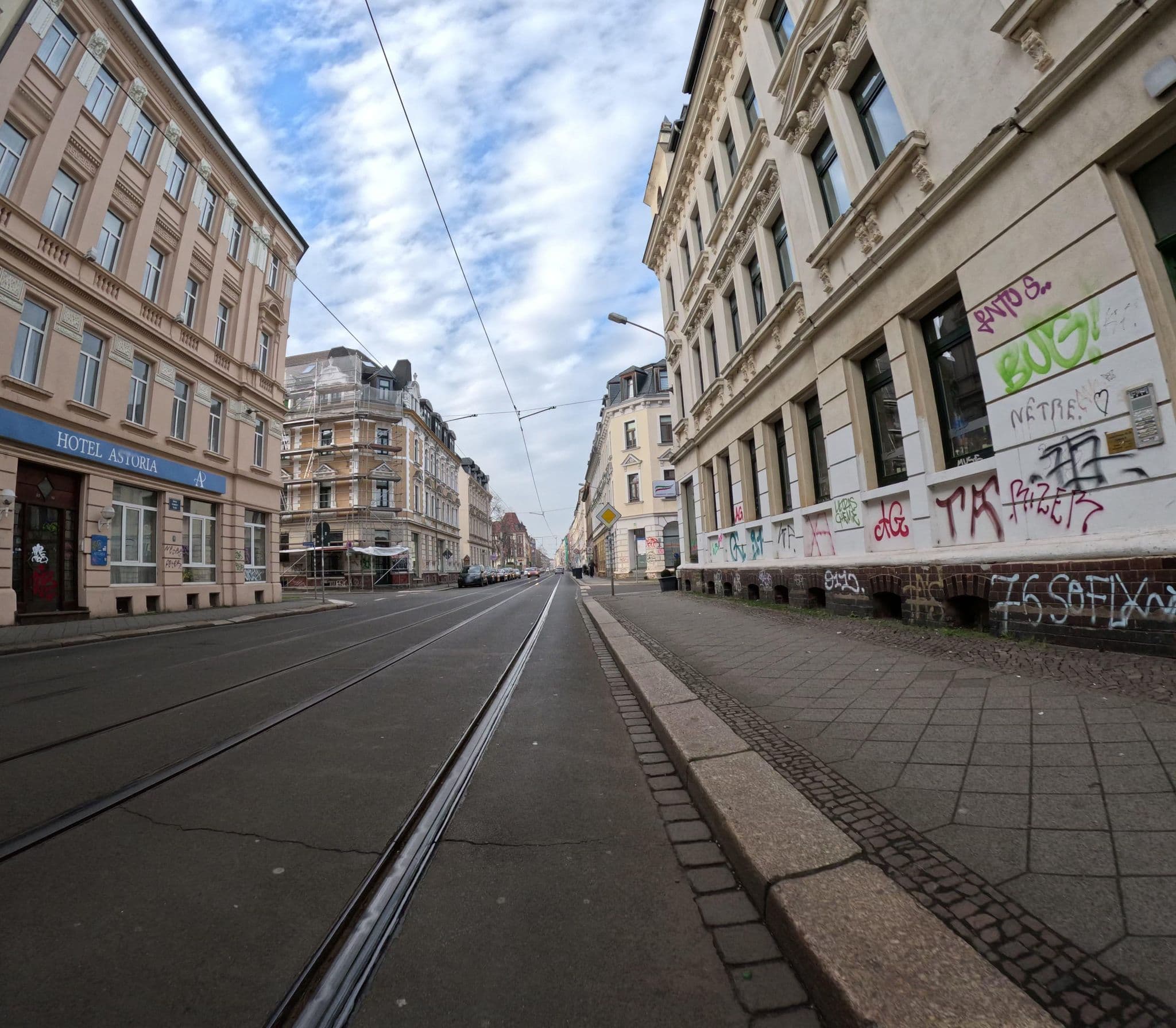 Street view near Hotel Admiral, Kleinzschocher — © kopra (CC BY-SA · Mapillary)