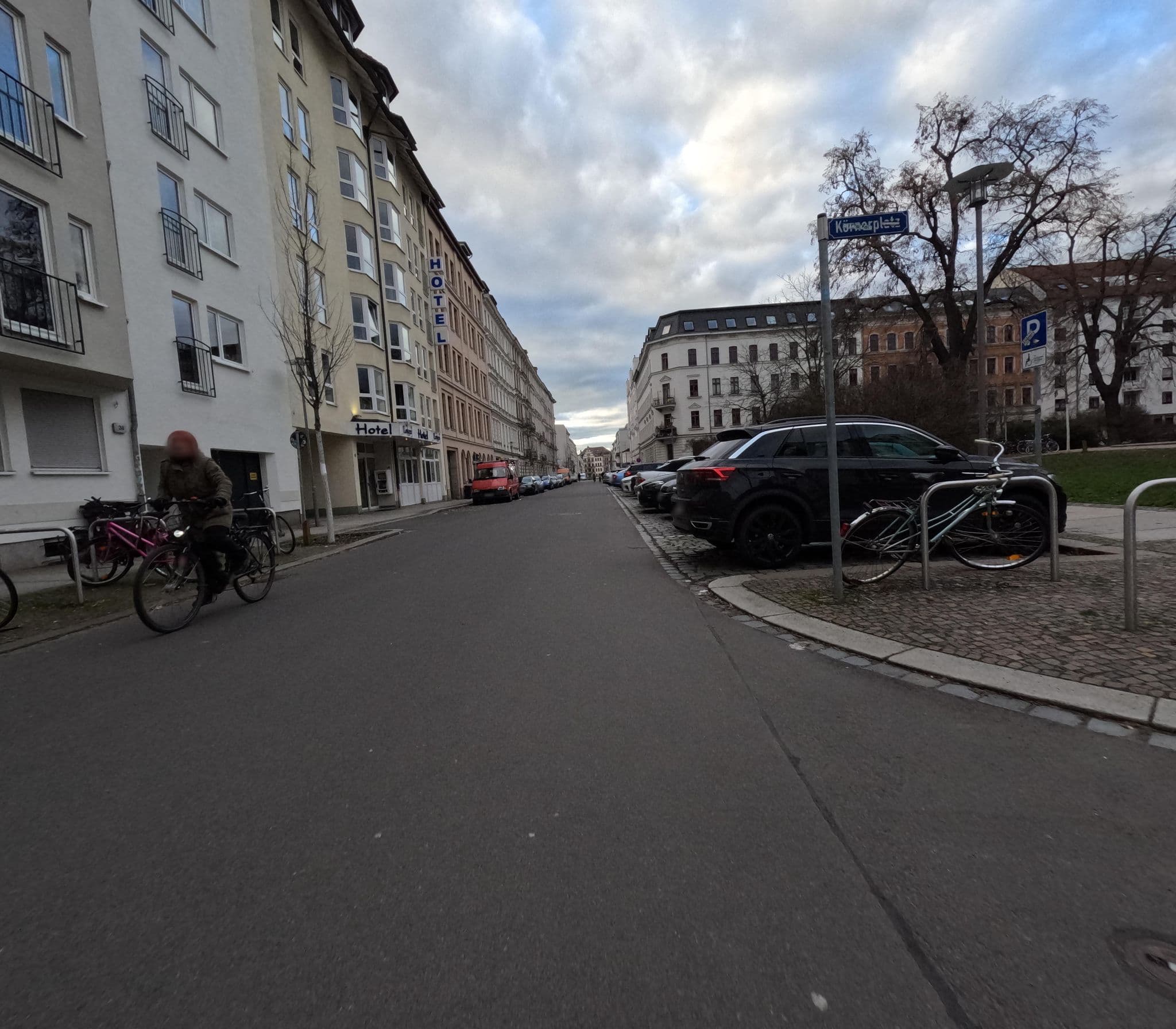 Street view near Apartments Leipzig Körnerplatz Südvorstadt, Leipzig — © kopra (CC BY-SA · Mapillary)