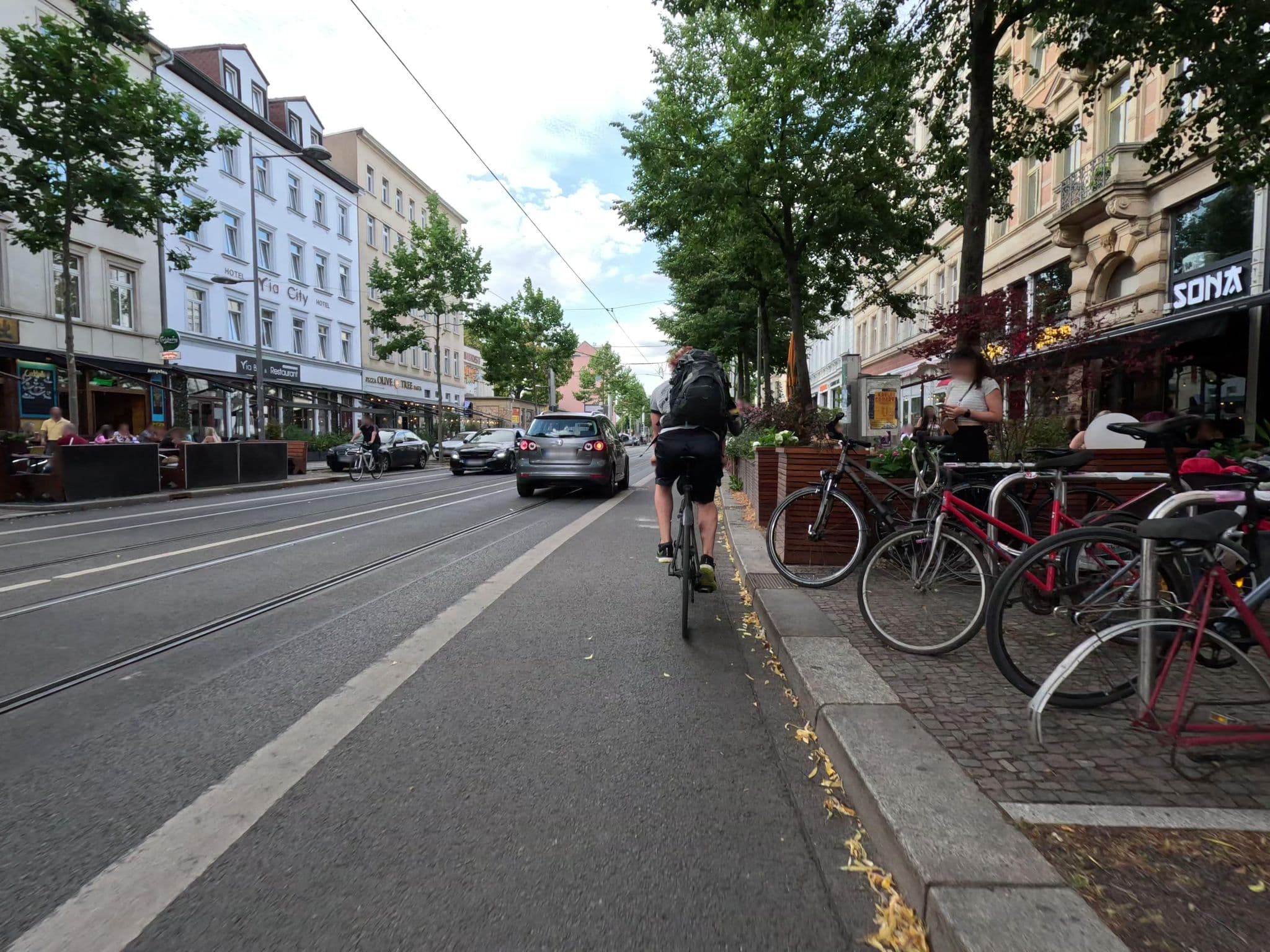 Street view near Via City, Leipzig — © kopra (CC BY-SA · Mapillary)
