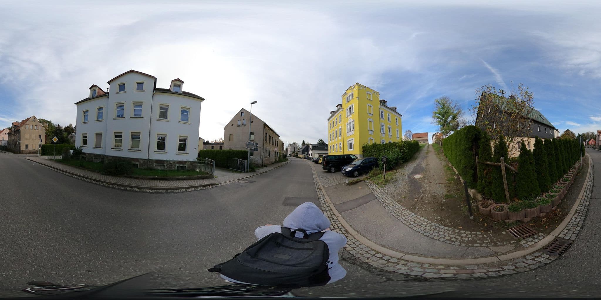 Street view near Pension Zedel Sylvia, Wittgensdorf — © wielandb (CC BY-SA · Mapillary)