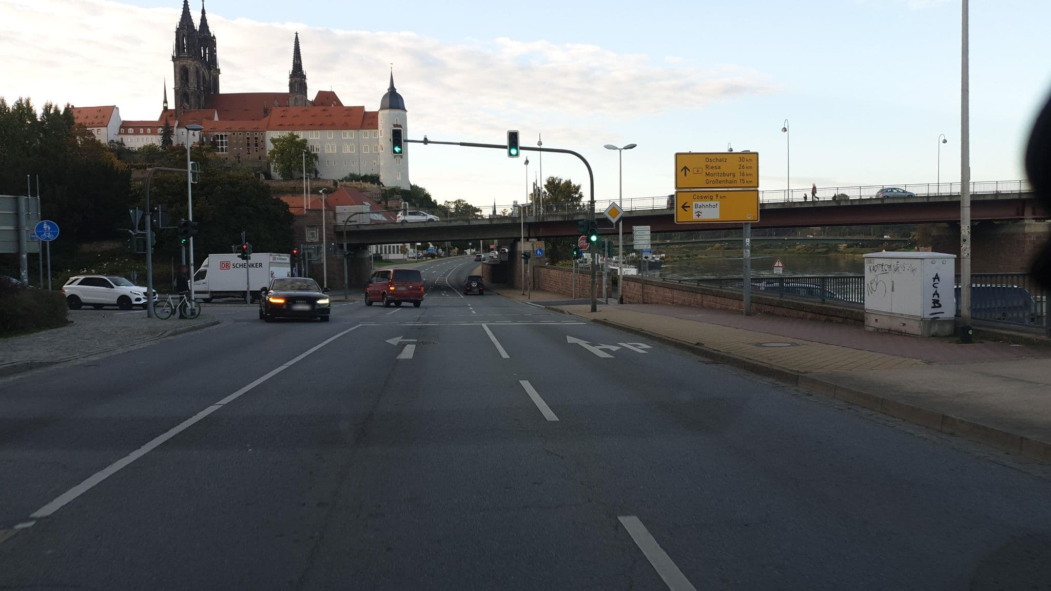 Street view near Apartment Naumann, Meissen — © canislupus (CC BY-SA · Mapillary)