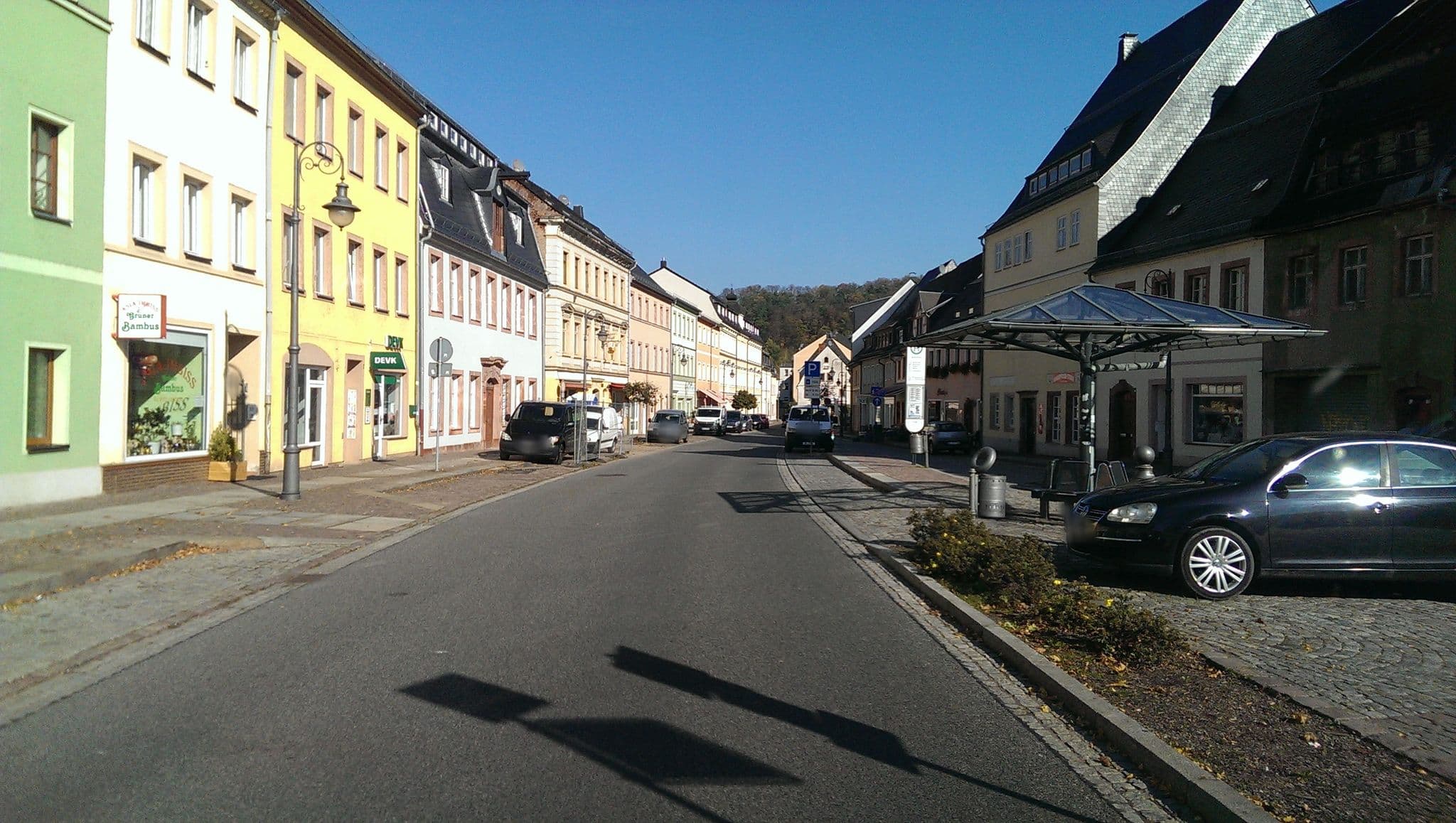 Street view near Hotel Goldener Löwe / Restaurant Zum Leinenweber, Waldheim — © bufonto (CC BY-SA · Mapillary)