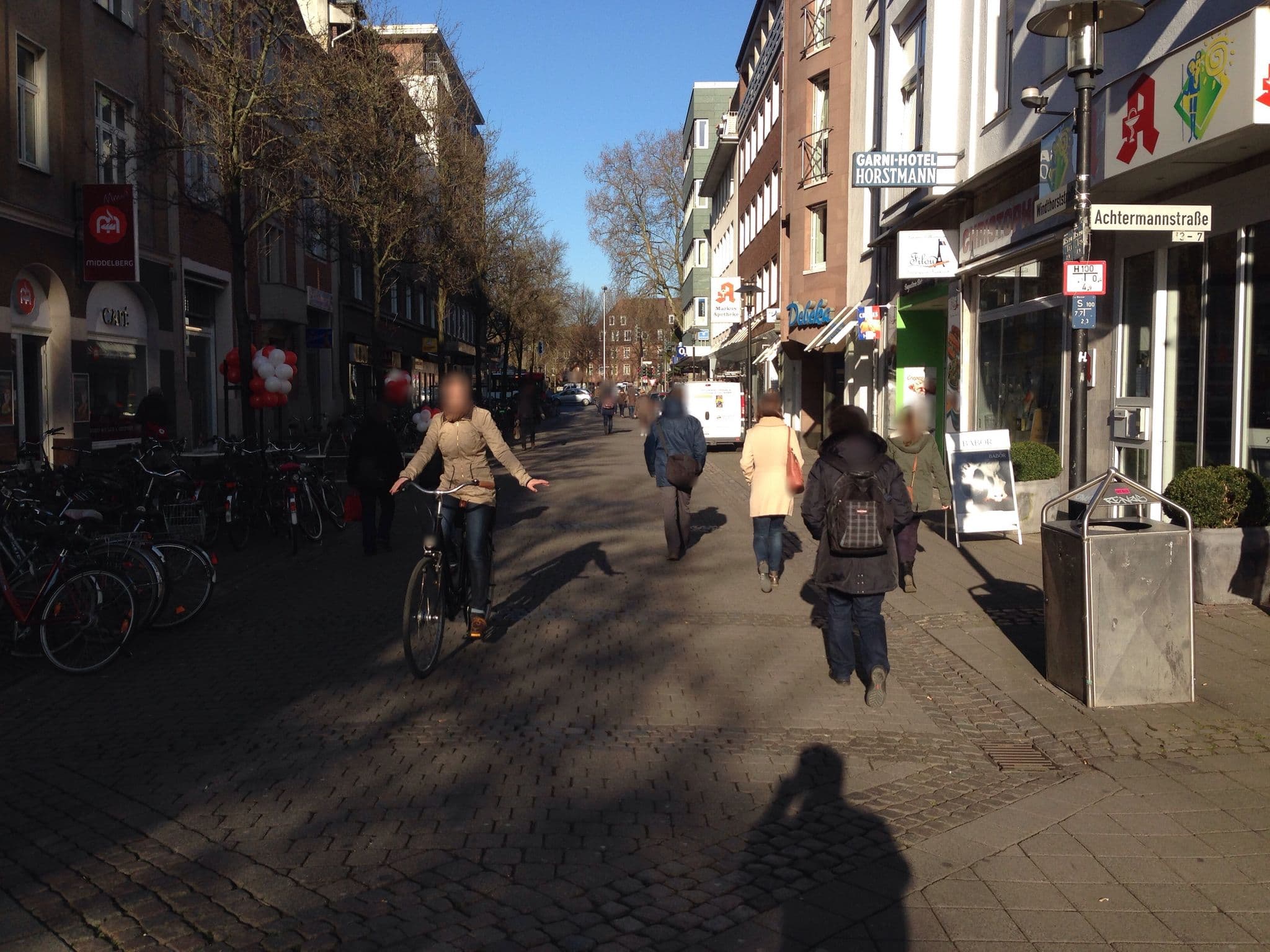 Street view near Hotel Horstmann, Münster — © descilla (CC BY-SA · Mapillary)