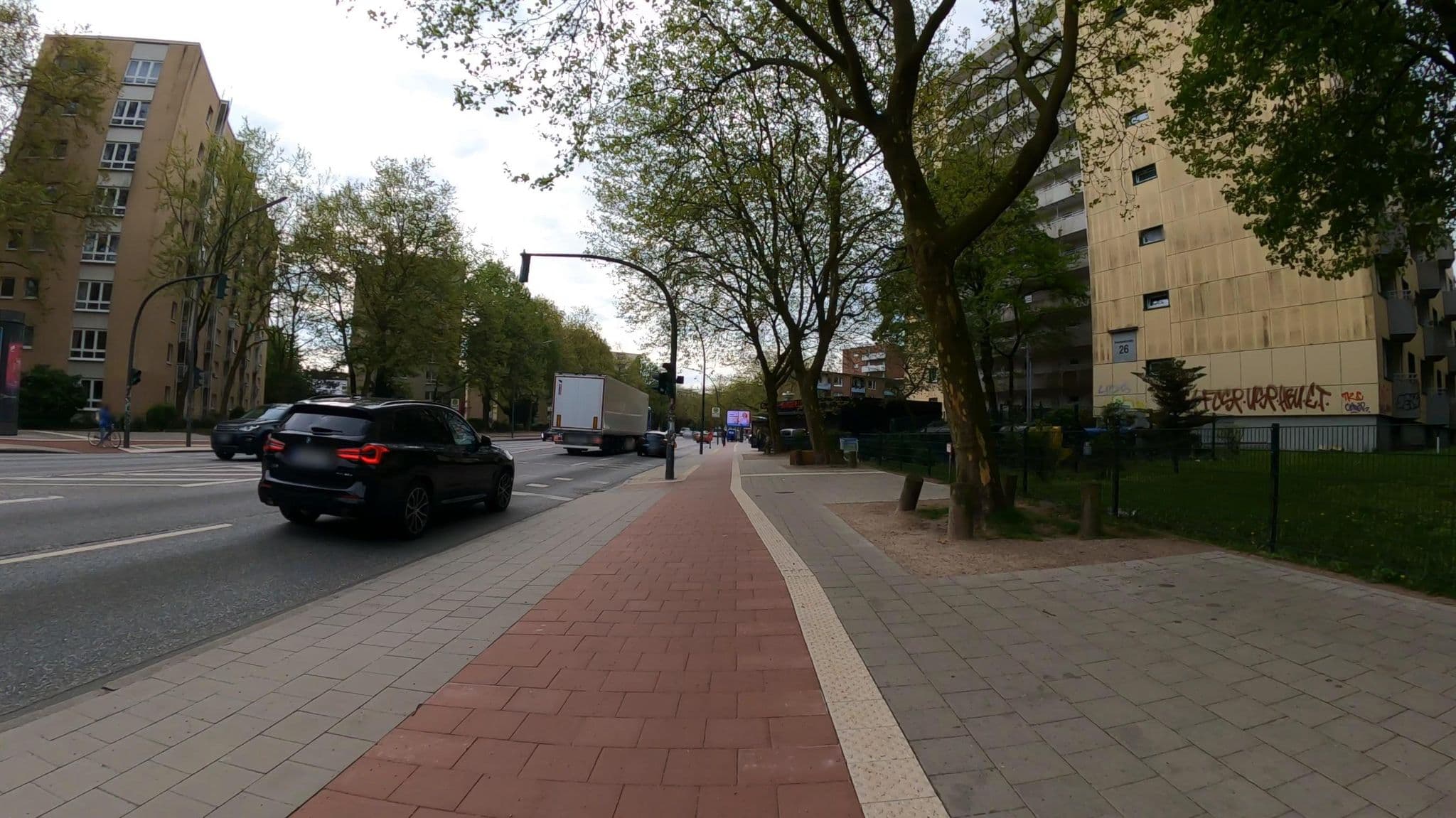 Street view near Hotel St. Annen, Altona-Altstadt — © veloroute_hamburg (CC BY-SA · Mapillary)