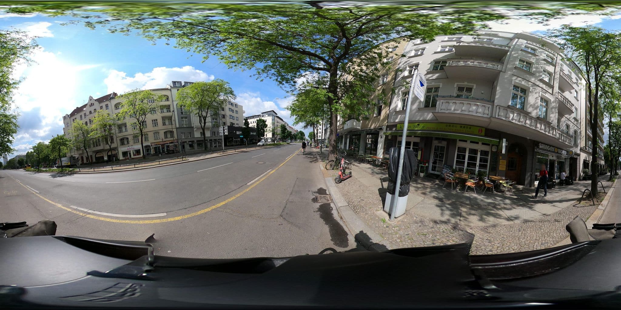 Street view near Savigny Eleven Restaurant, Schöneberg — © mlvln (CC BY-SA · Mapillary)