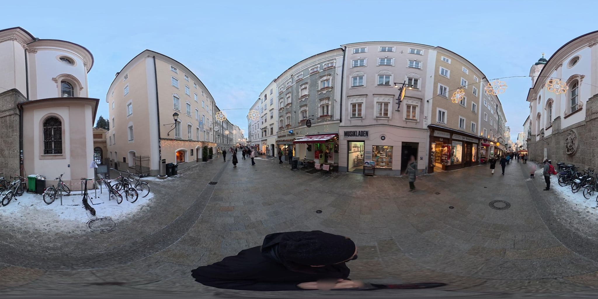 Street view near Hotel Amadeus, Salzburg — © osmplus_org (CC BY-SA · Mapillary)
