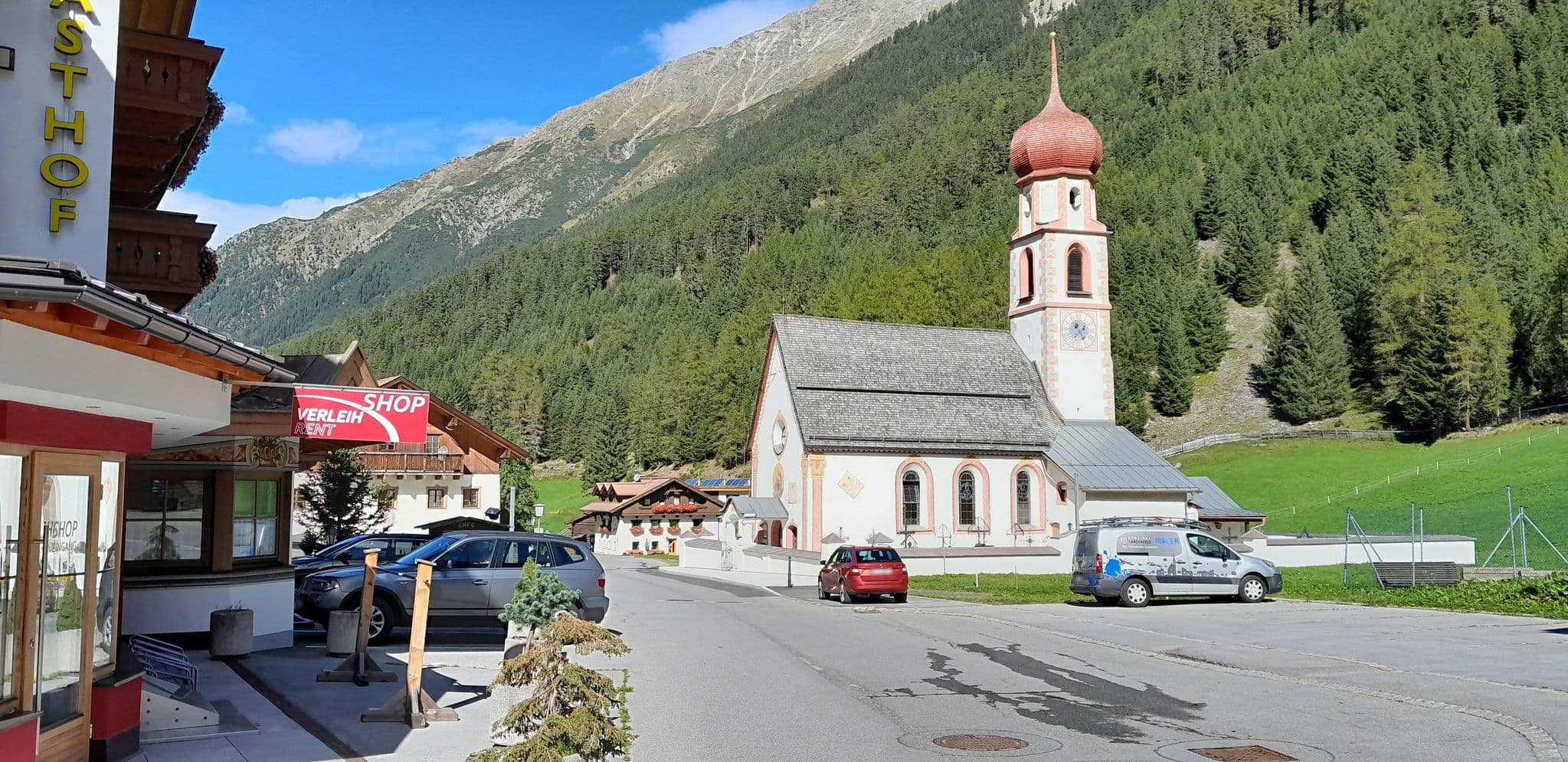 Street view near Schöpf, Längenfeld