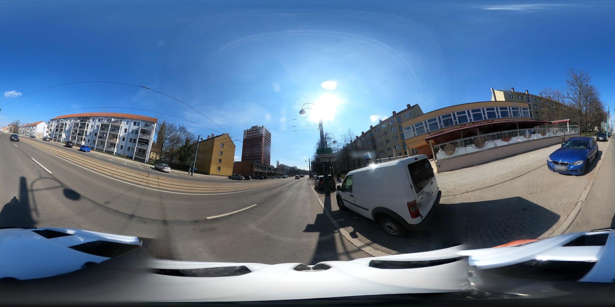 Street view near Apartment Frankfurt-Oder am Park in the center, Frankfurt (Oder) — © Oderradler (CC BY-SA · Mapillary)