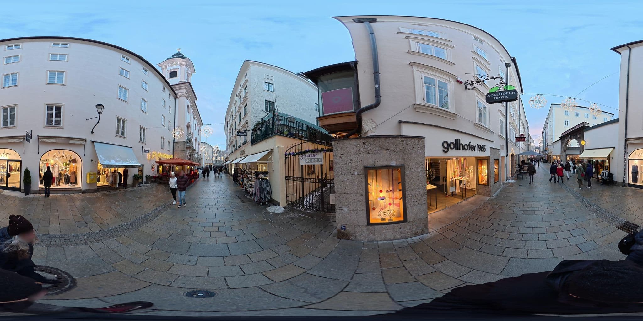 Street view near Hotel Goldene Krone, Salzburg — © osmplus_org (CC BY-SA · Mapillary)
