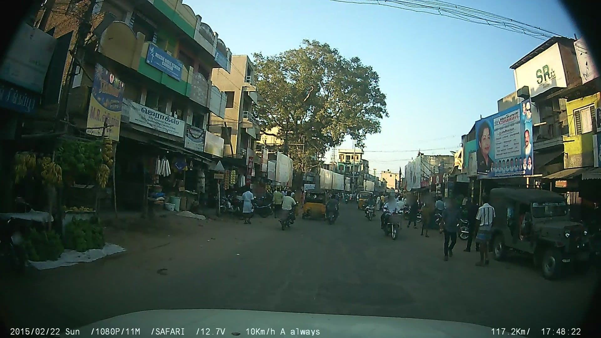 Street view near Shree Kumar Hotel, Cumbum — © johnichan (CC BY-SA · Mapillary)