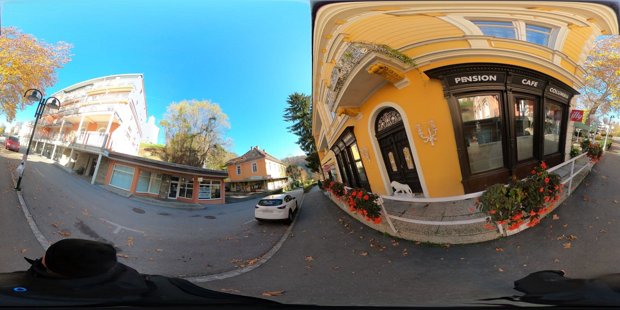 Street view near Pension Columbia, Bad Gleichenberg — © aceini (CC BY-SA · Mapillary)