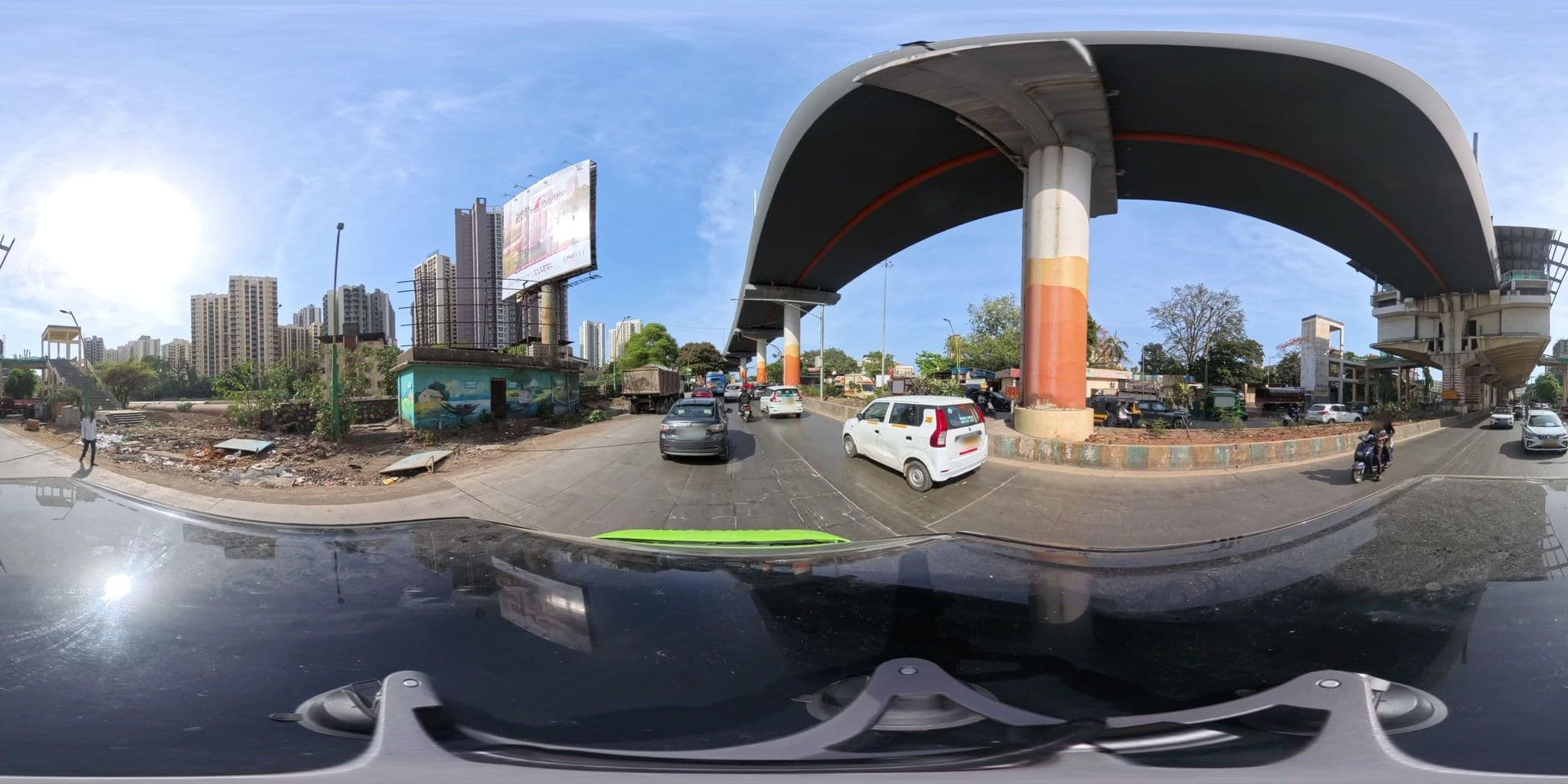 Street view near Hotel Raj Residency, Thāne — © skysign (CC BY-SA · Mapillary)