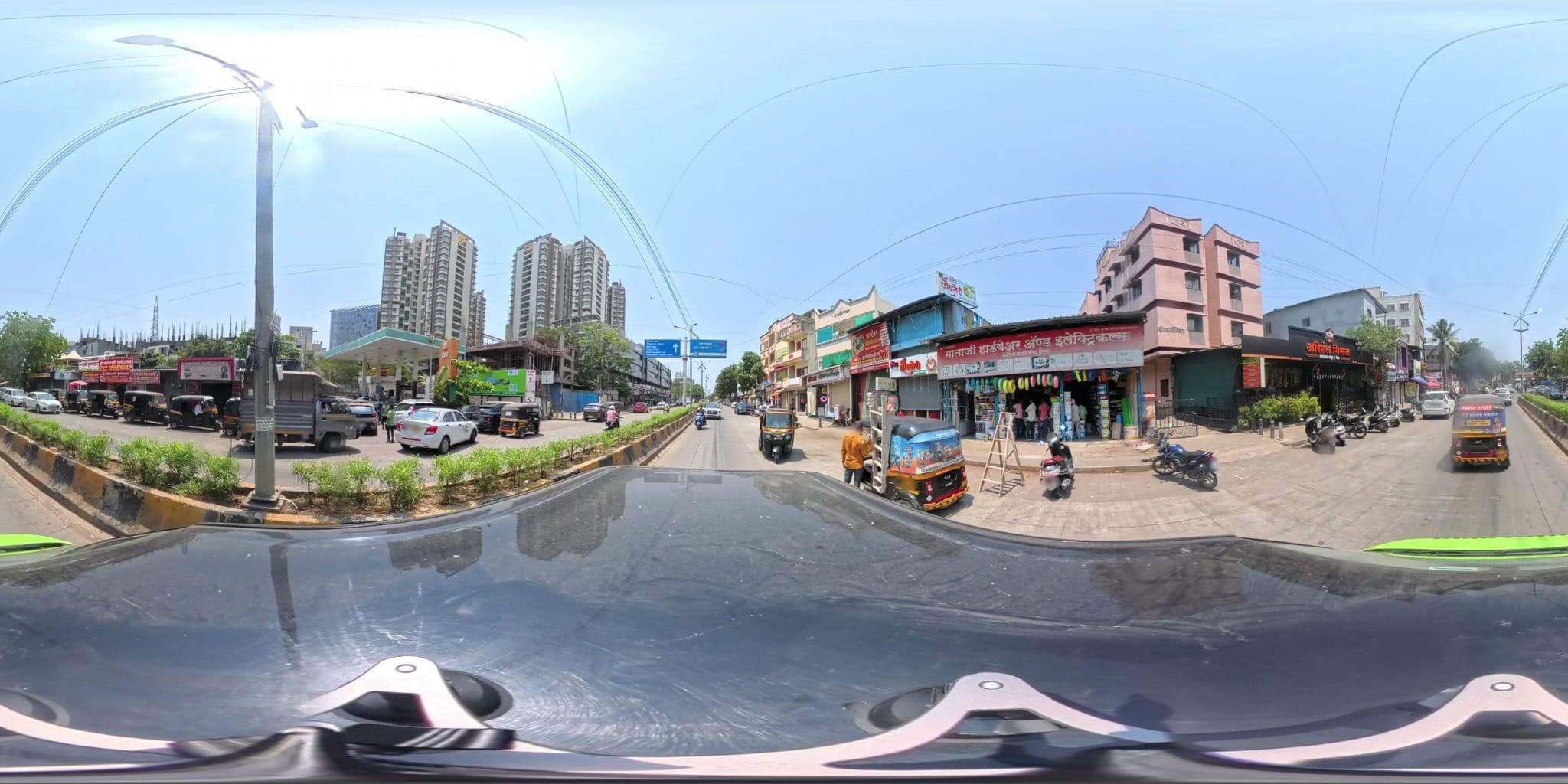 Street view near Hotel Arihant, Pimpri-Chinchwad — © skysign (CC BY-SA · Mapillary)