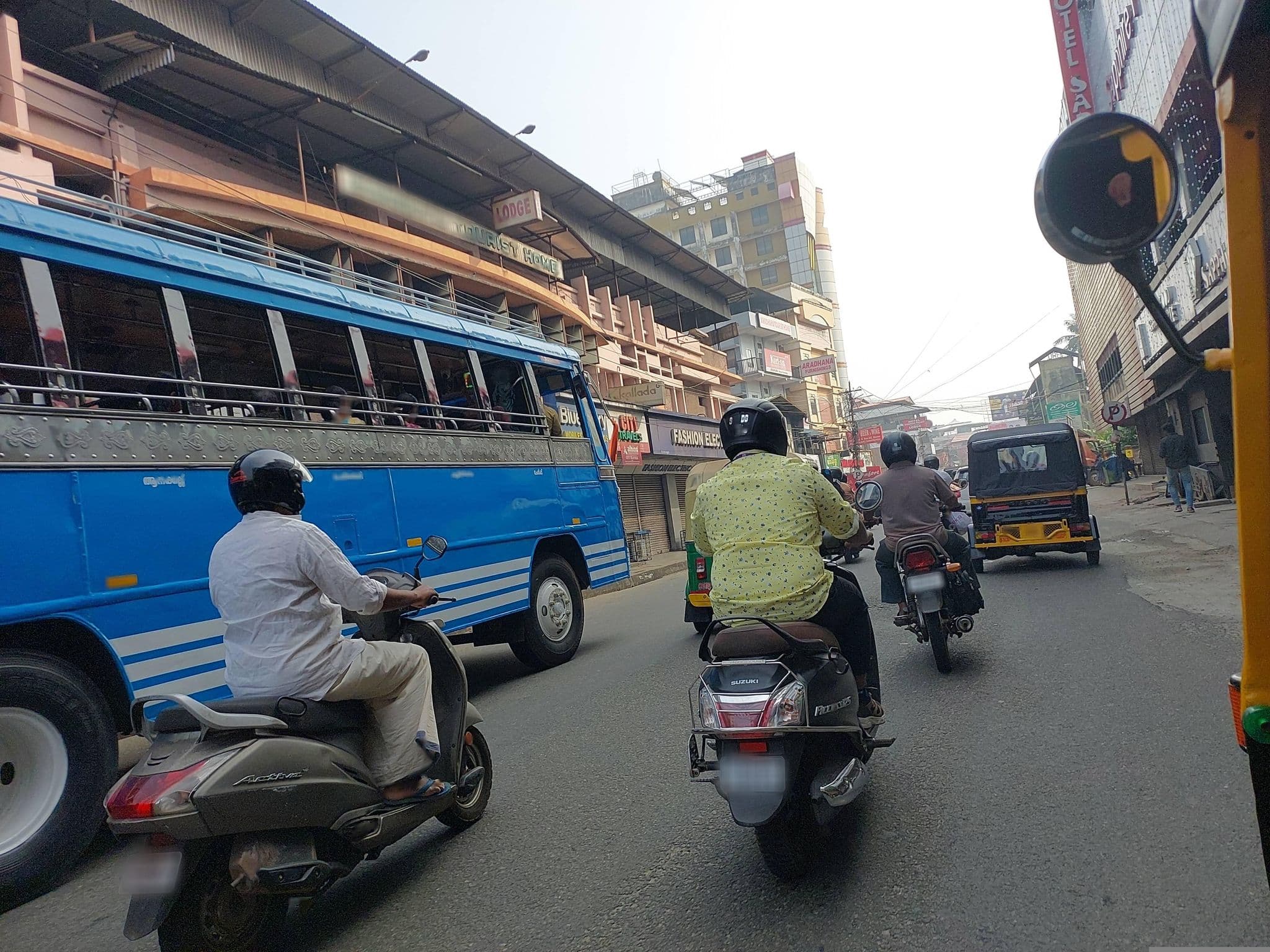 Street view near Sapphire Hotel, Thrissur — © V15 (CC BY-SA · Mapillary)