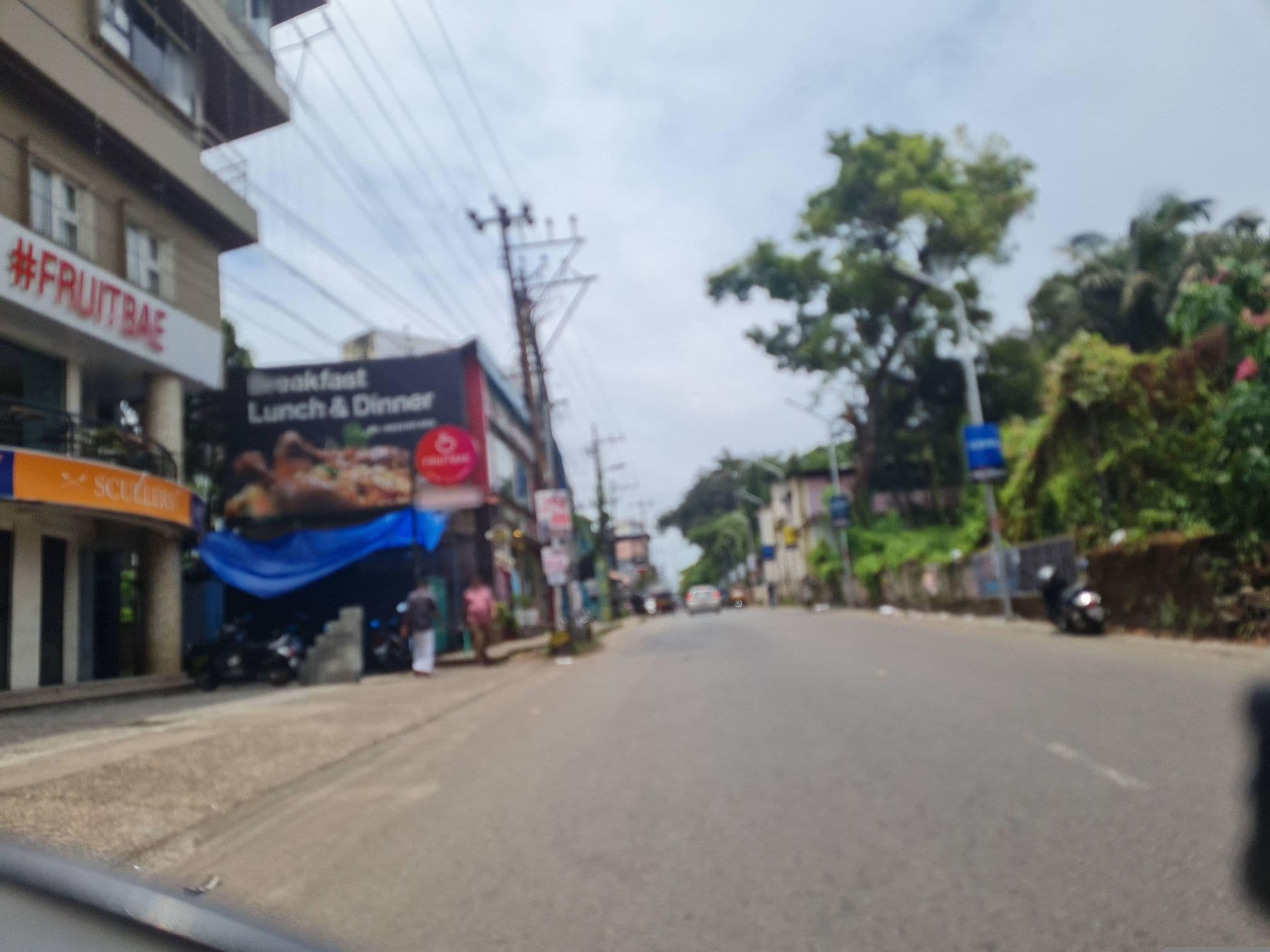 Street view near Hotel Green Park Residency, Kannur — © dinshkm (CC BY-SA · Mapillary)