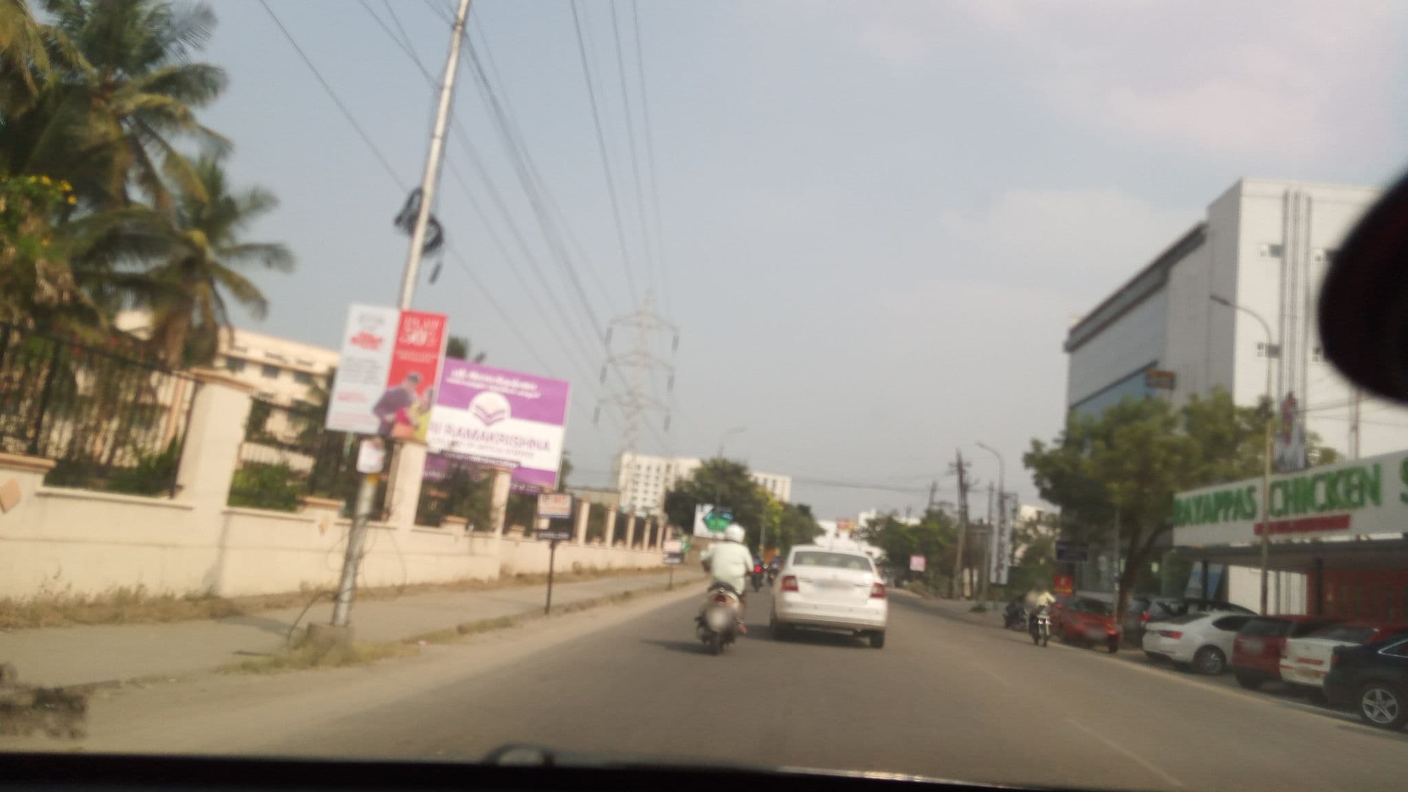 Street view near Rayappa's Chicken Street, Coimbatore — © pradeepbv (CC BY-SA · Mapillary)