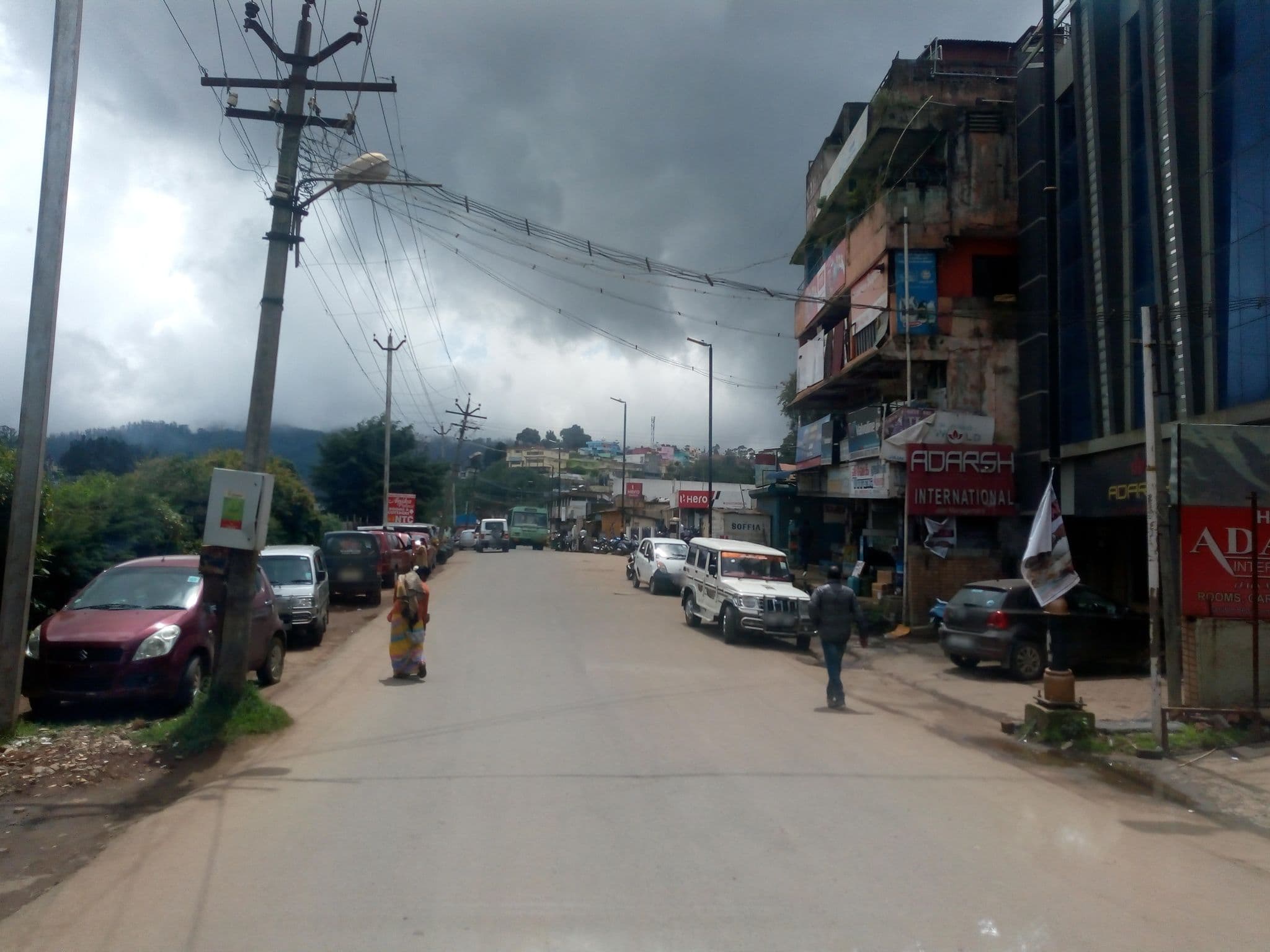 Street view near Adarsh International Hotel, Ooty — © venkanna37 (CC BY-SA · Mapillary)