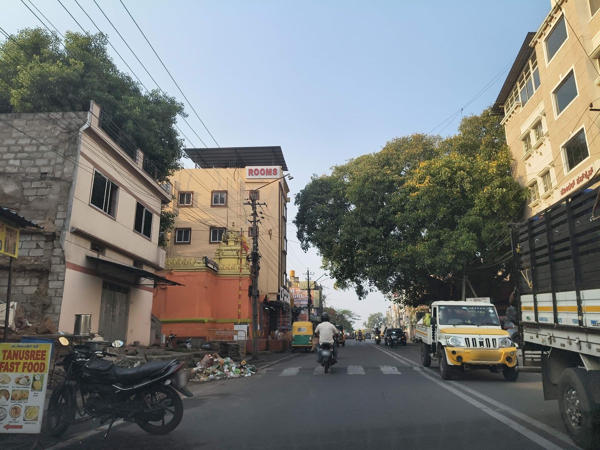 Street view near Hotel Sunshine, Mysuru — © ph4ni (CC BY-SA · Mapillary)