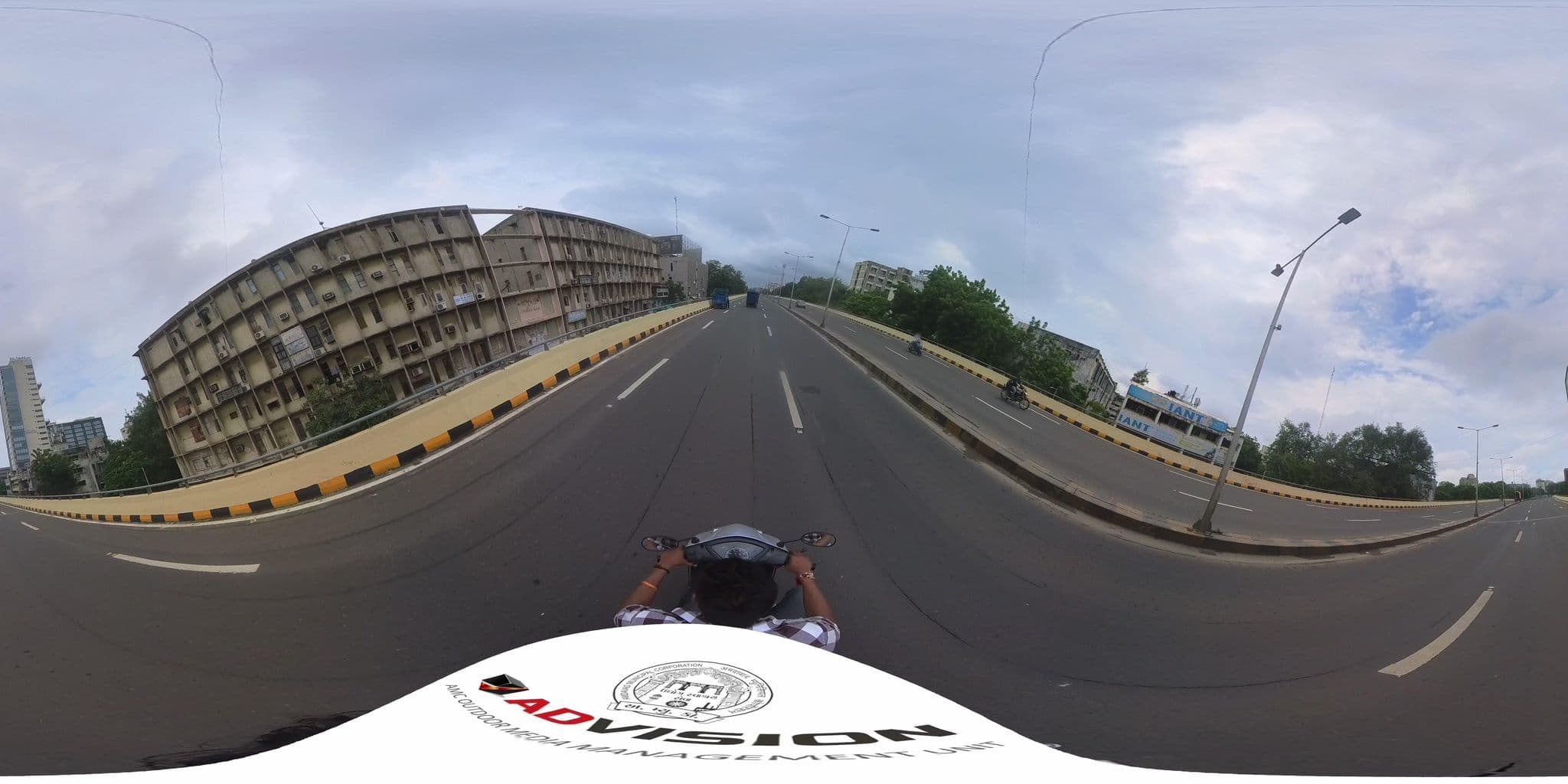 Street view near Sanman Hotel, Ahmedabad — © skysign (CC BY-SA · Mapillary)