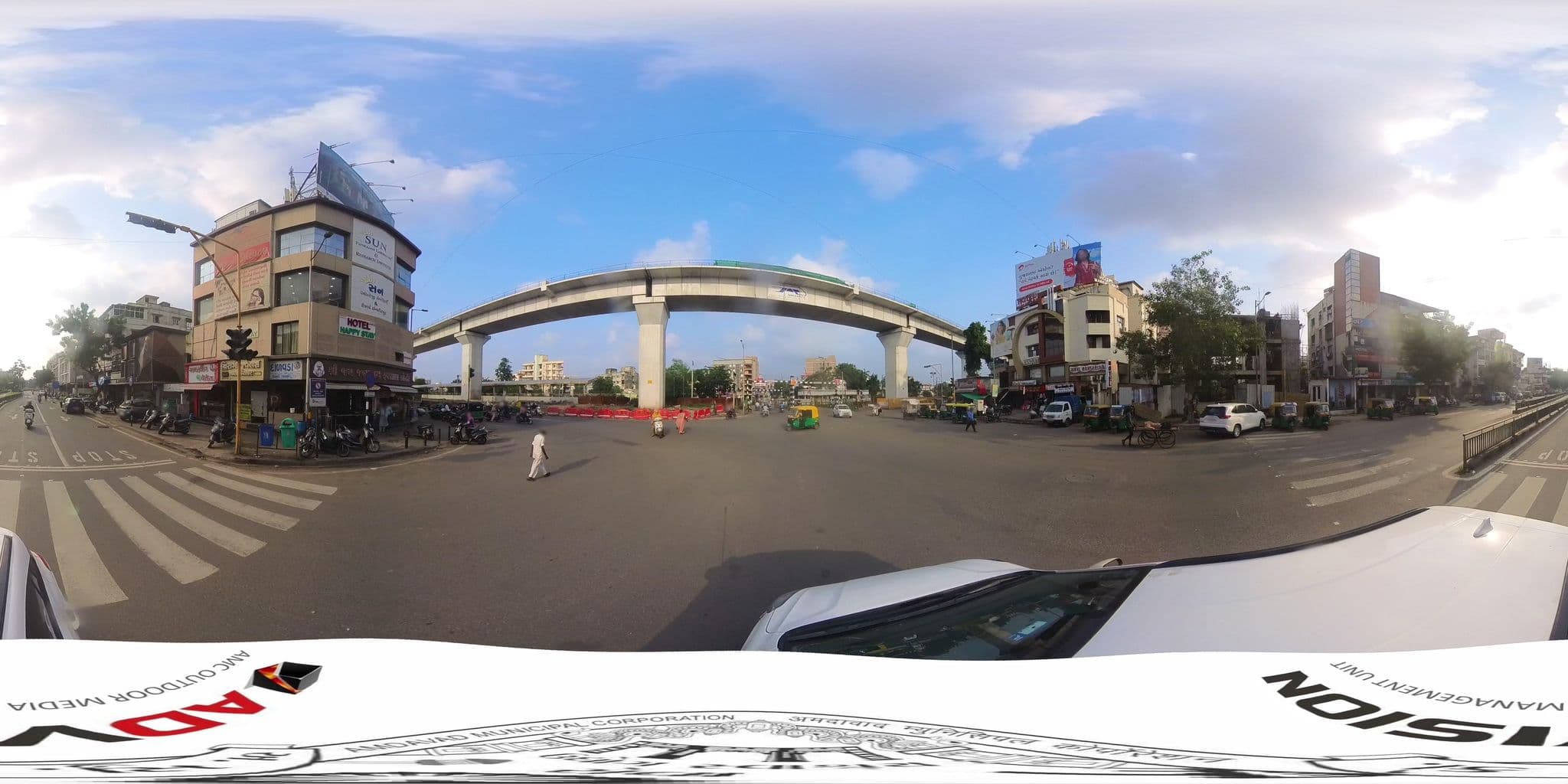 Street view near Hotel Mansarovar, Ahmedabad — © skysign (CC BY-SA · Mapillary)