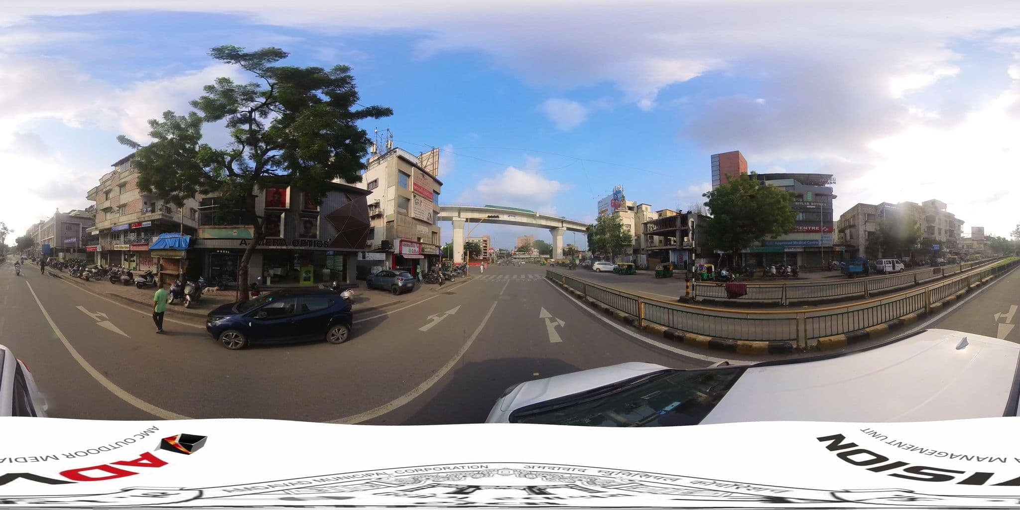 Street view near Prangan Residency Hotel, Ahmedabad — © skysign (CC BY-SA · Mapillary)
