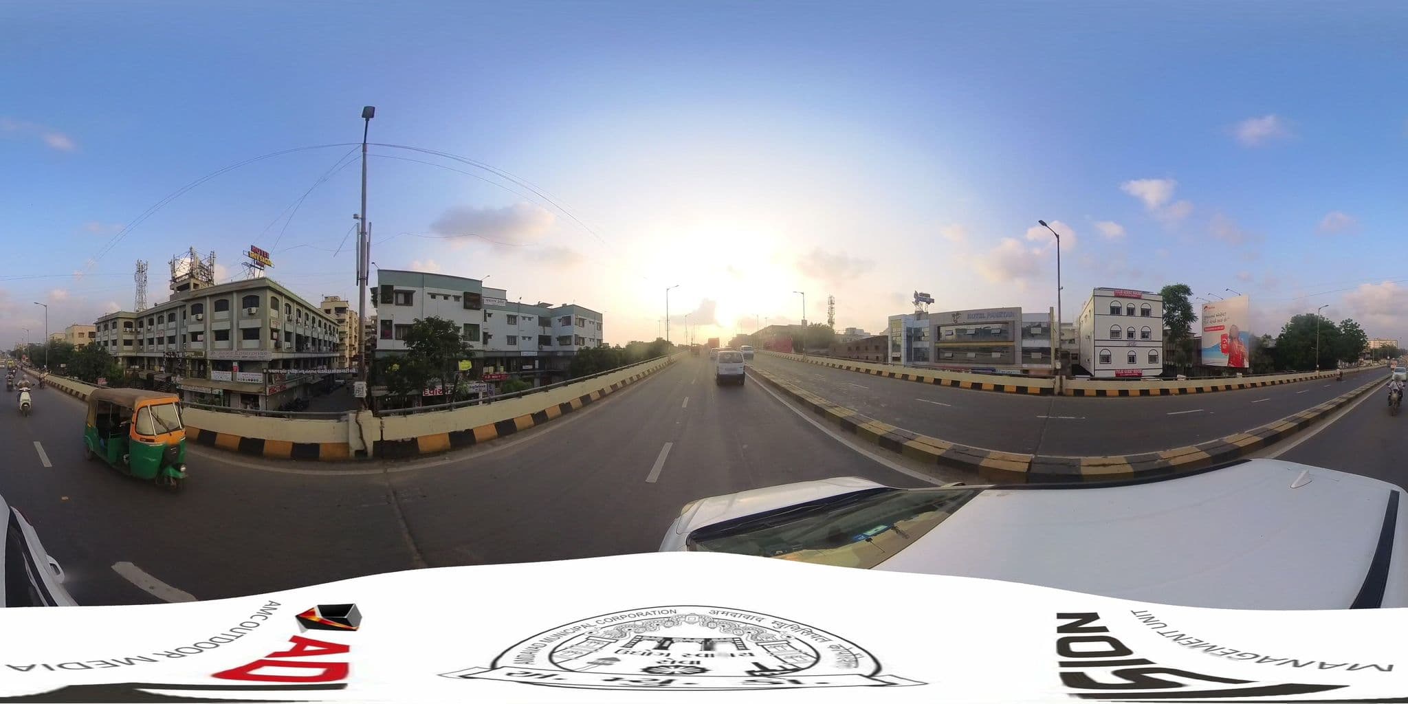 Street view near Hotel Sagar Palace, Ahmadabad Cantonment — © skysign (CC BY-SA · Mapillary)