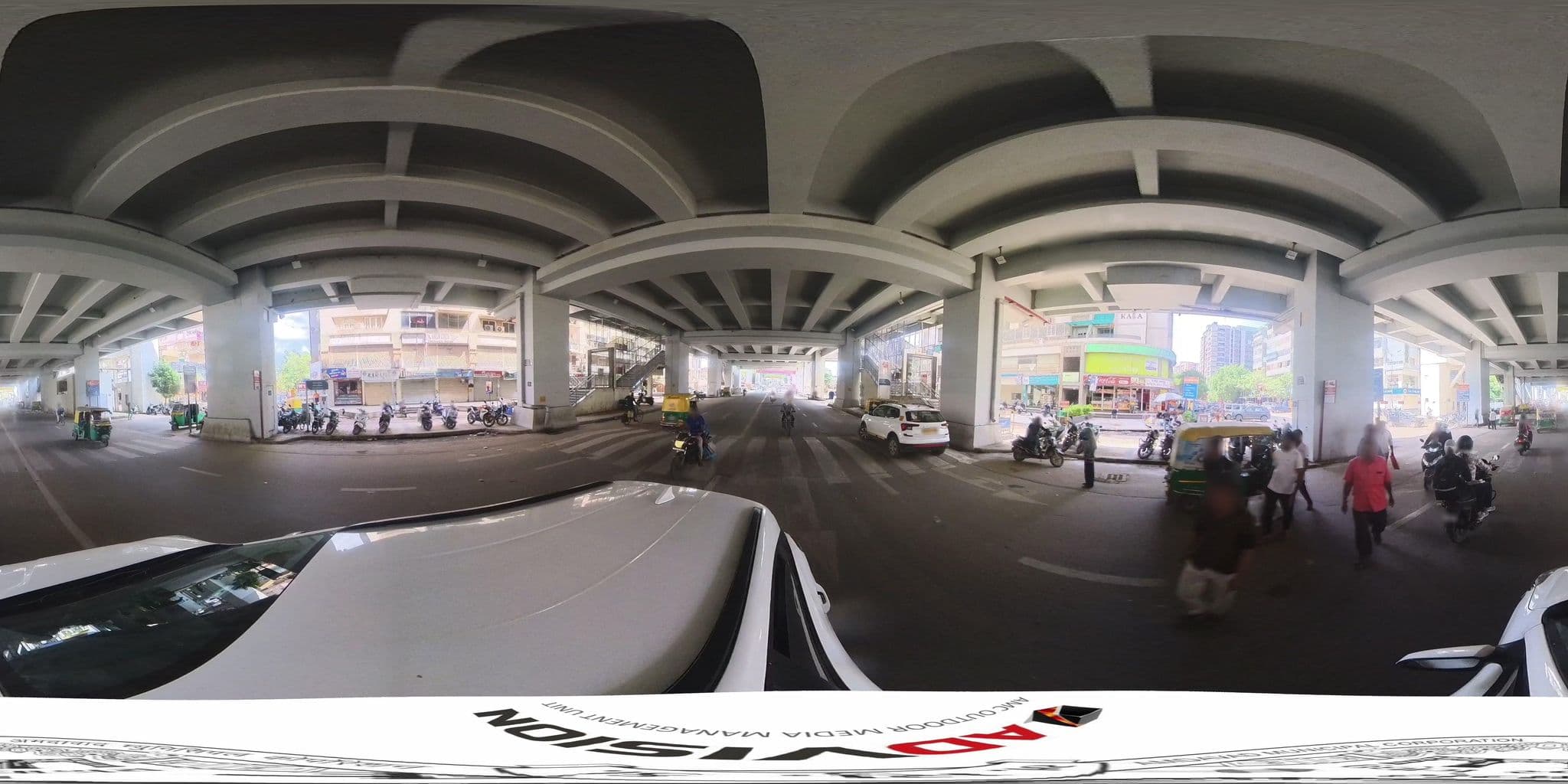 Street view near Sangath Banquets and Service Apartment, Bhat — © skysign (CC BY-SA · Mapillary)