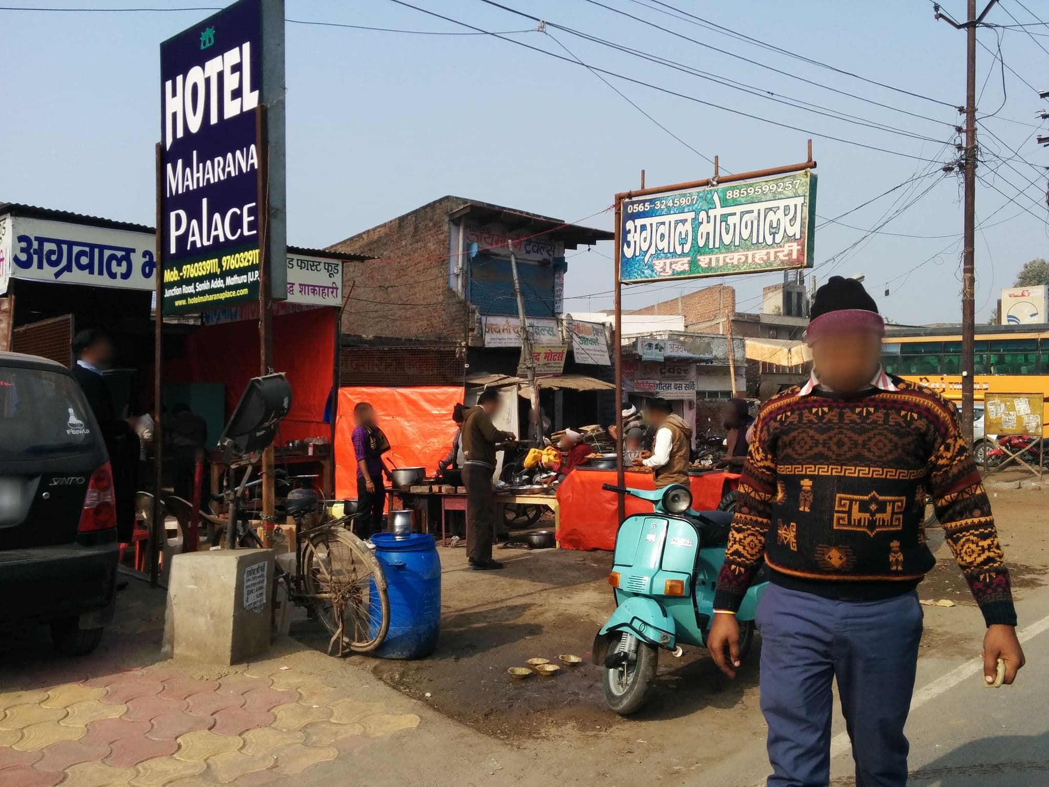 Street view near OYO 13852 Hotel Maharana Palace, Mathura — © sashazykov (CC BY-SA · Mapillary)