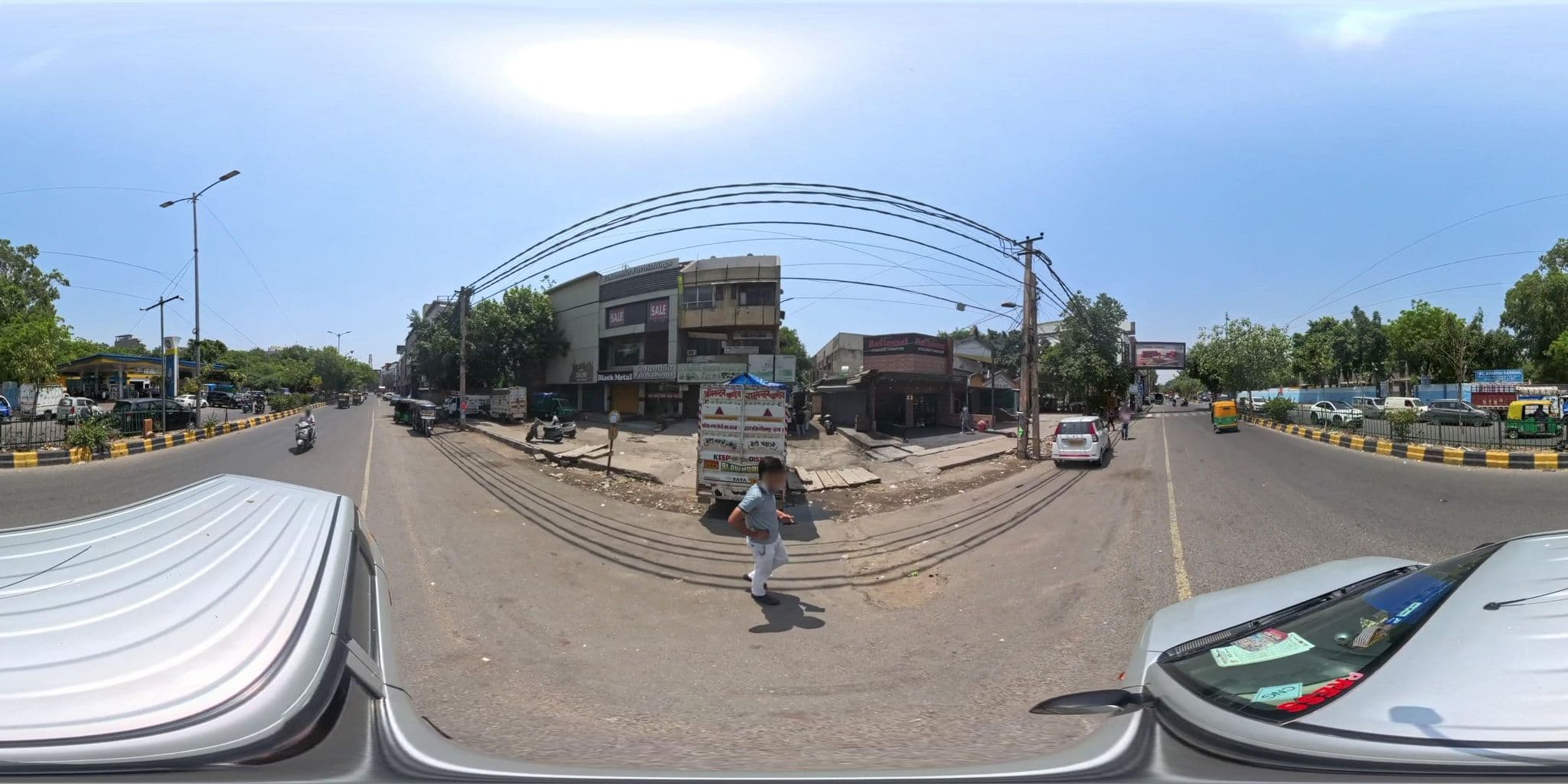 Street view near Hotel Wood Inn, Karol Bāgh — © skysign (CC BY-SA · Mapillary)