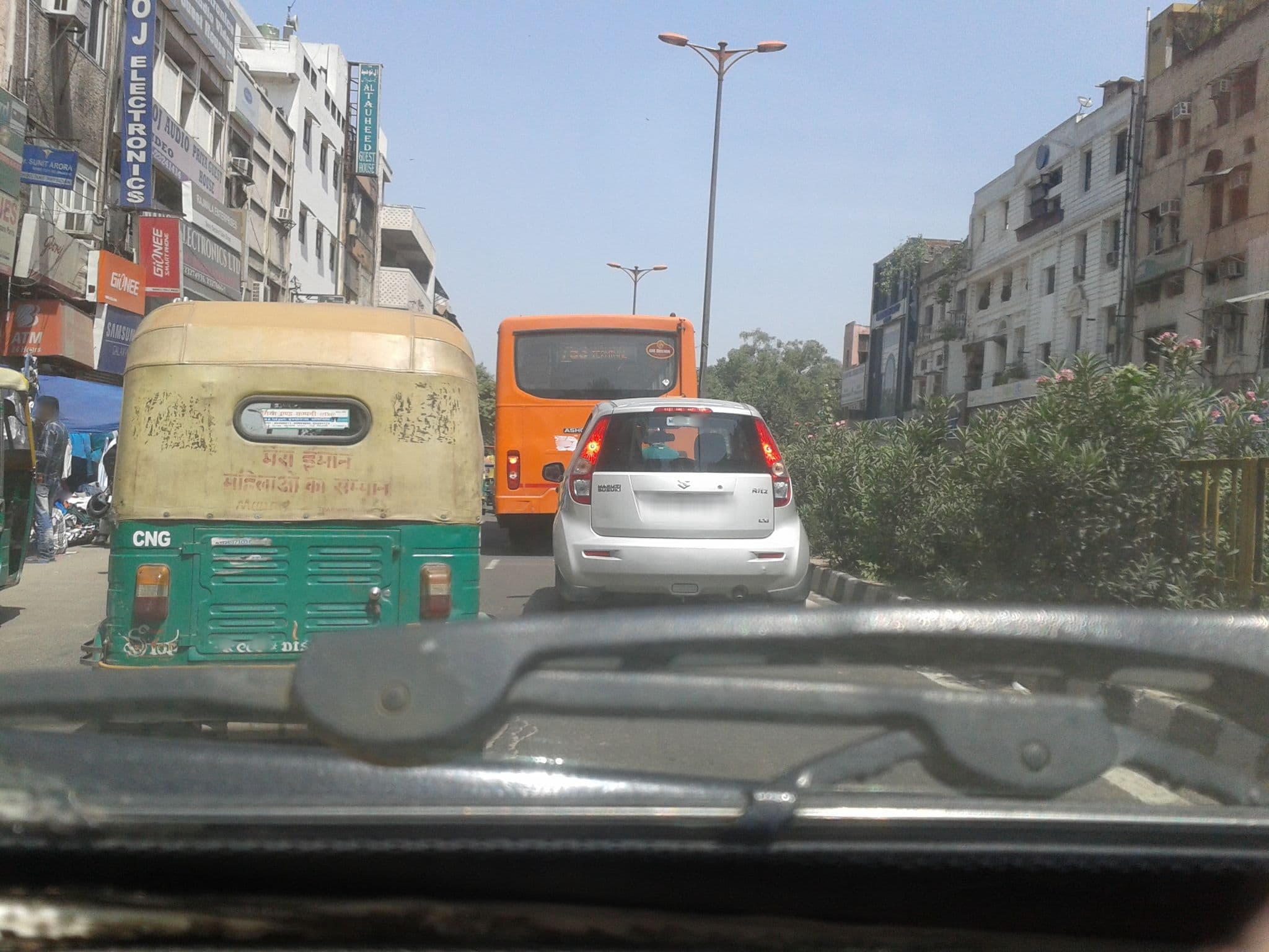 Street view near Hotel Neeru, Delhi — © srividya (CC BY-SA · Mapillary)