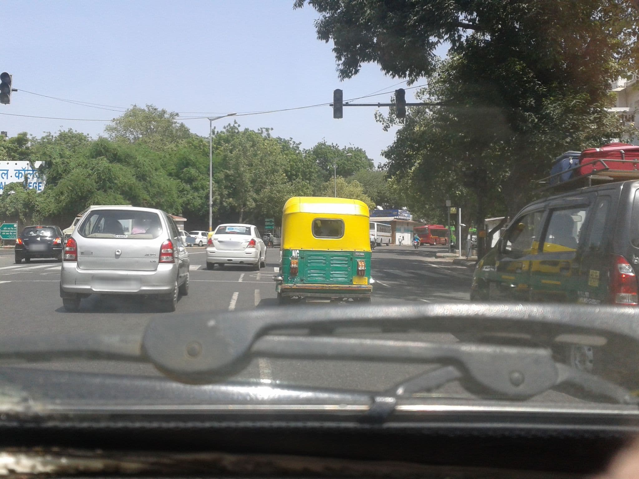 Street view near Swift Residency - Connaught Place, New Delhi — © srividya (CC BY-SA · Mapillary)