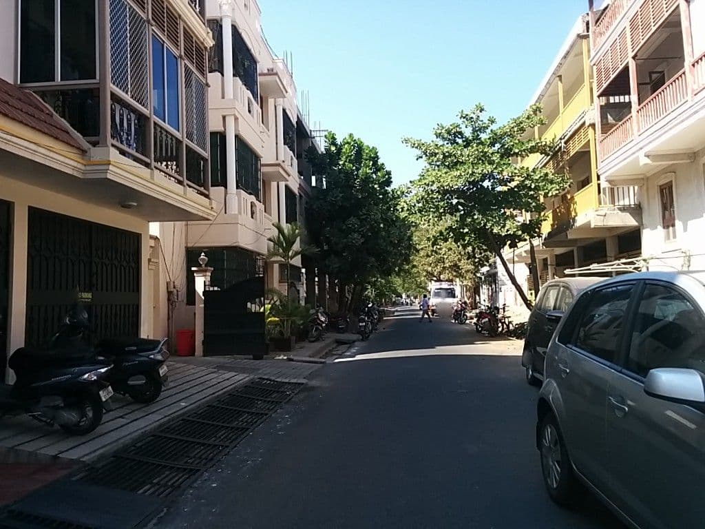 Street view near Nila Home Stay, Puducherry — © sashazykov (CC BY-SA · Mapillary)