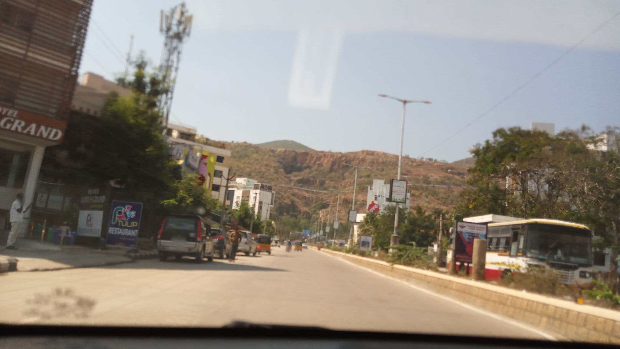 Street view near Hotel Lotus Grand, Akkarampalle — © pradeepbv (CC BY-SA · Mapillary)