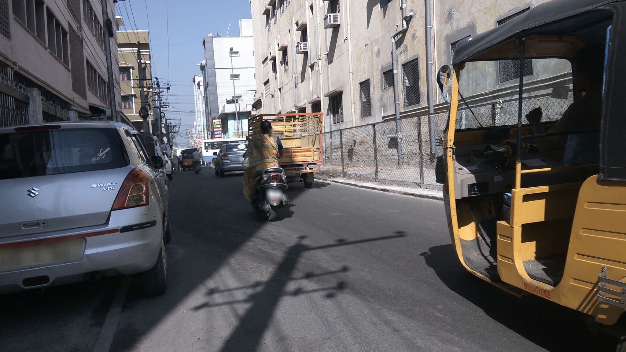 Street view near Bhimas Deluxe, Tirupati — © natarajakaveeti (CC BY-SA · Mapillary)