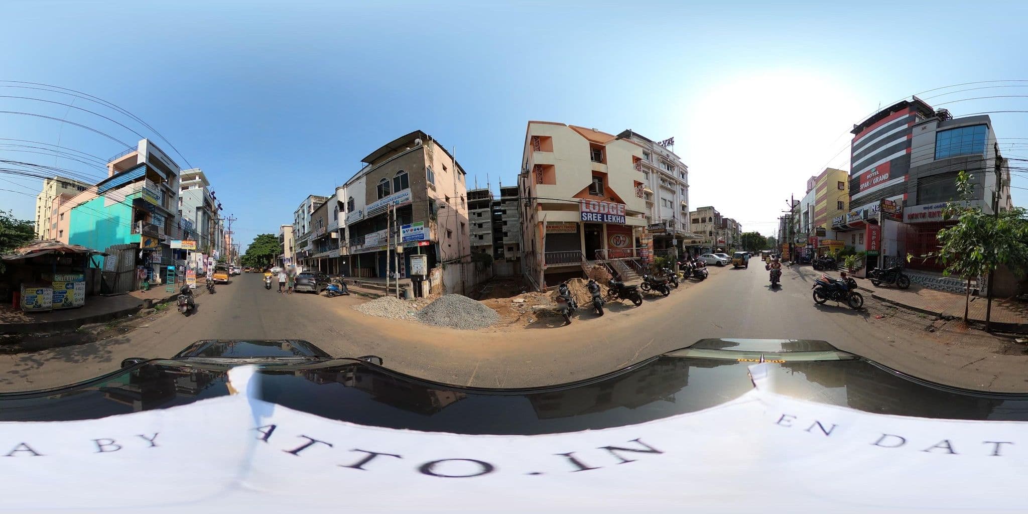 Street view near Hotel Pariwar Grand, Rasapūdipalem — © Catto (CC BY-SA · Mapillary)