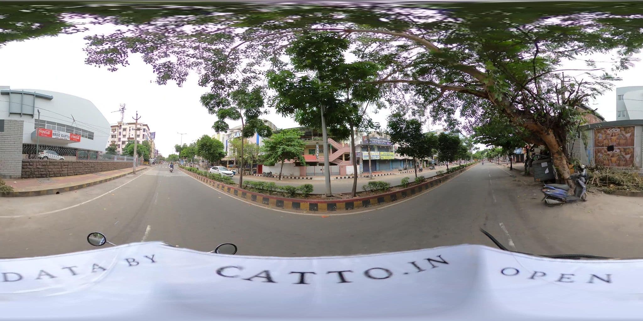 Street view near Hotel Krishna Towers, Rasapūdipalem — © Catto (CC BY-SA · Mapillary)