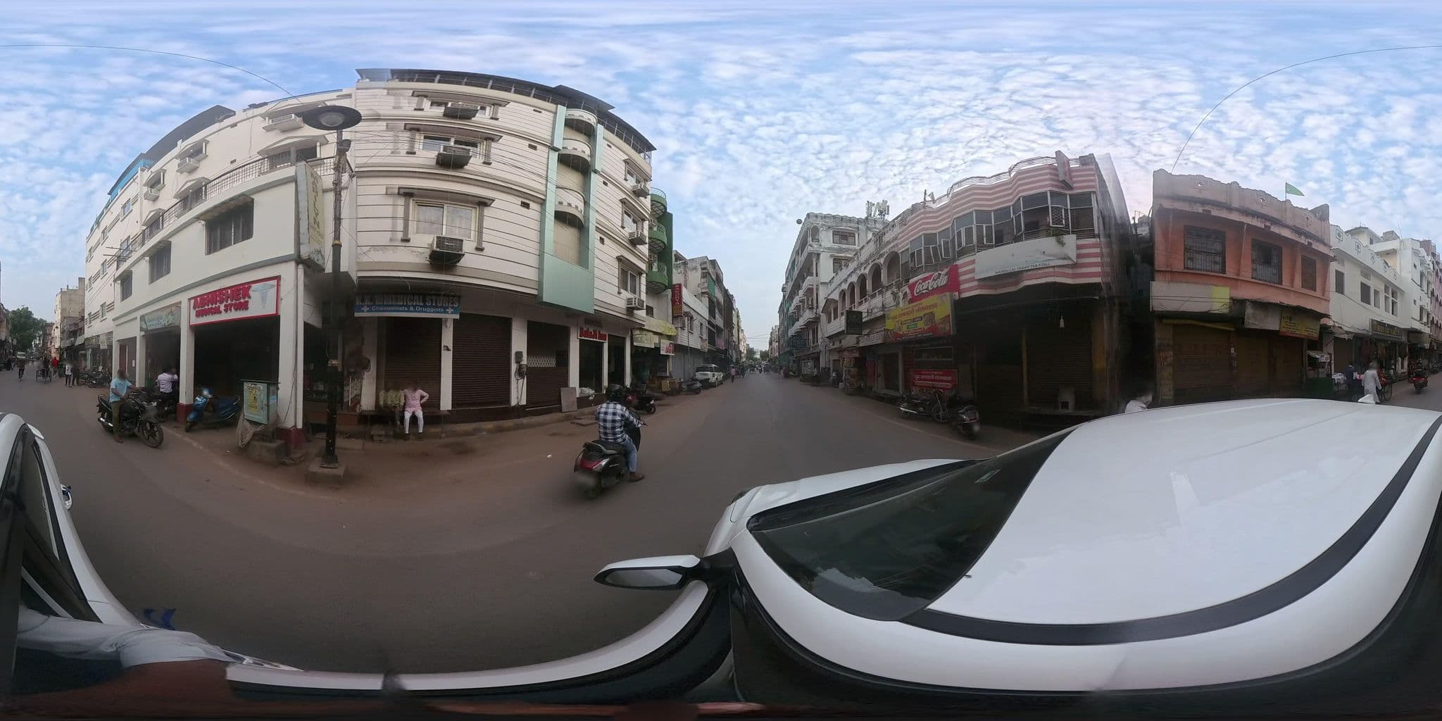 Street view near Romeo Guesthouse, Varanasi — © skysign (CC BY-SA · Mapillary)