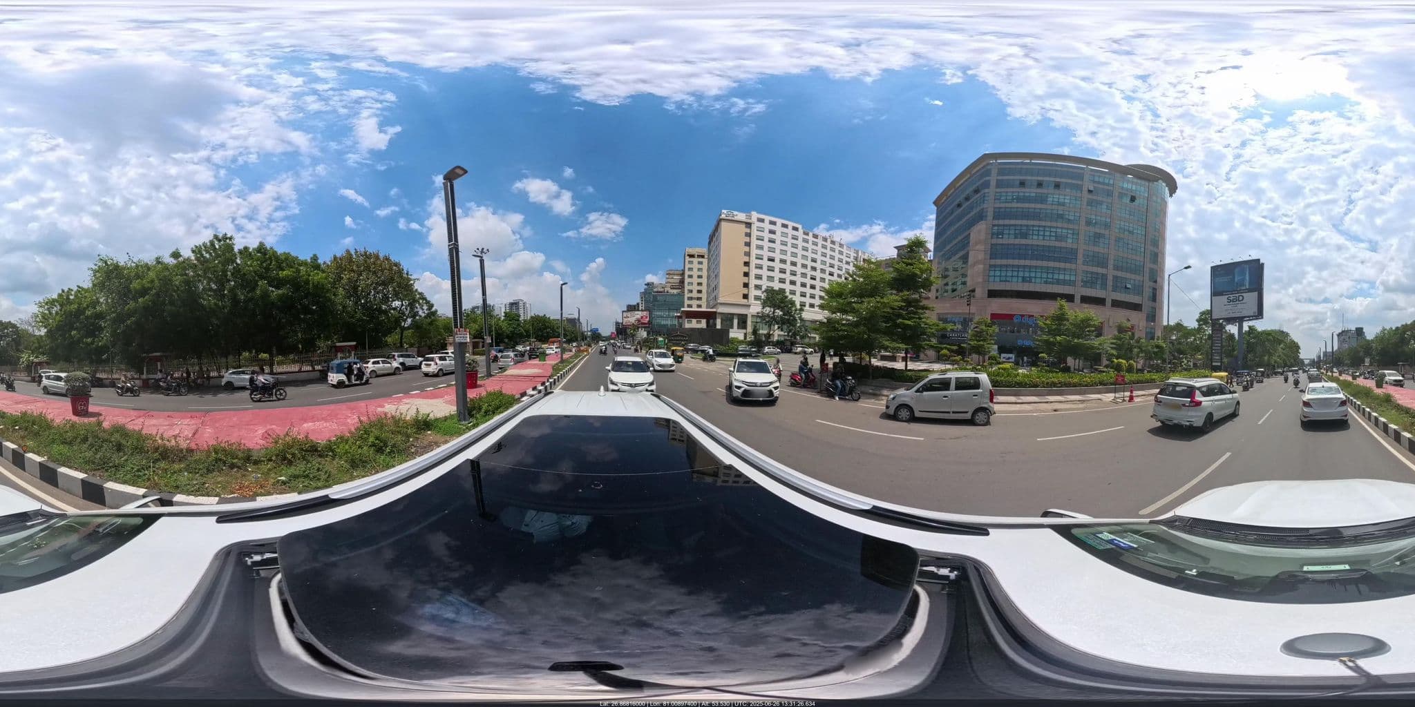 Street view near Hyatt Regency Lucknow, Lucknow — © RAVIYADAV (CC BY-SA · Mapillary)