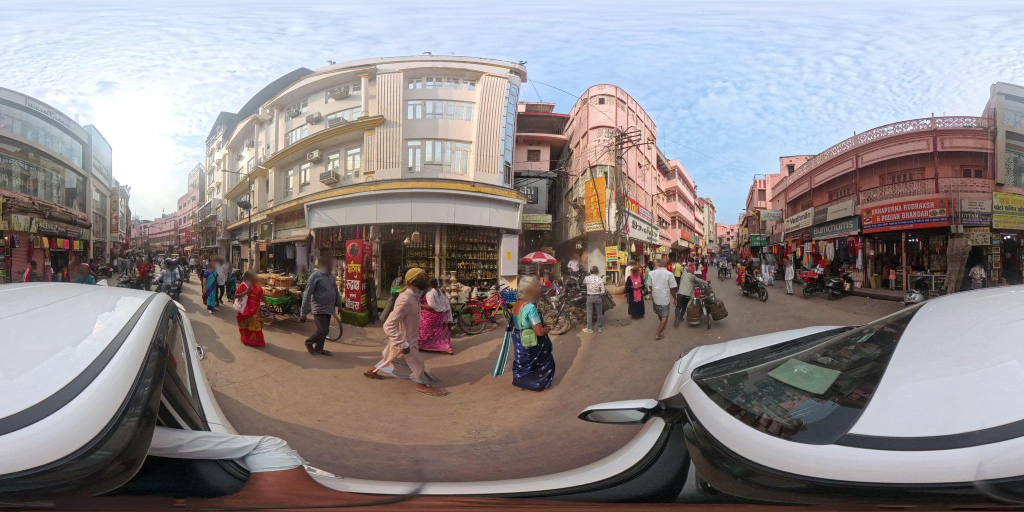 Street view near Hotel Aadesh Palace, Varanasi — © skysign (CC BY-SA · Mapillary)