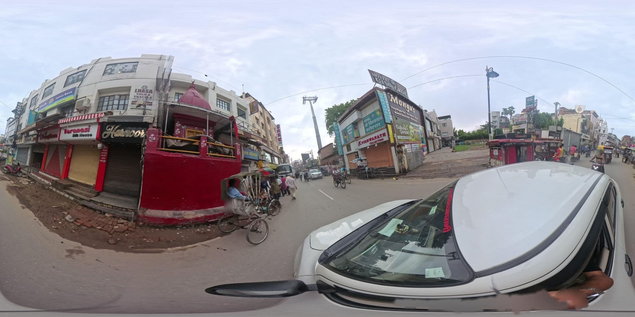 Street view near Hotel Rajmahal, Varanasi — © skysign (CC BY-SA · Mapillary)