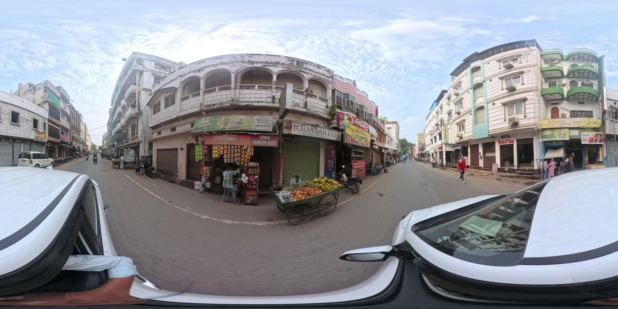 Street view near Marilyn Guest House, Varanasi — © skysign (CC BY-SA · Mapillary)