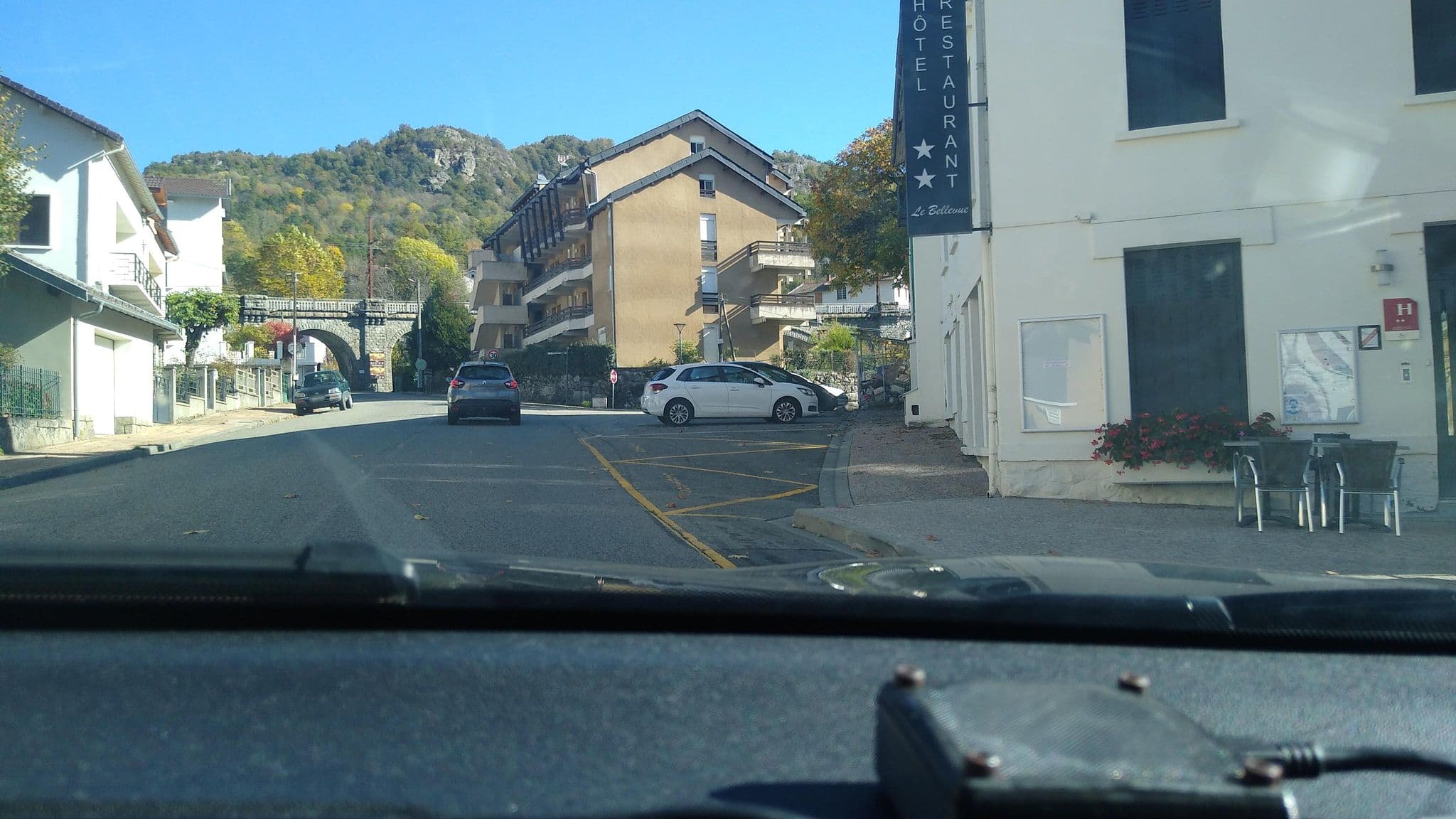 Street view near Hôtel Bellevue, Ax-les-Thermes — © rhum (CC BY-SA · Mapillary)