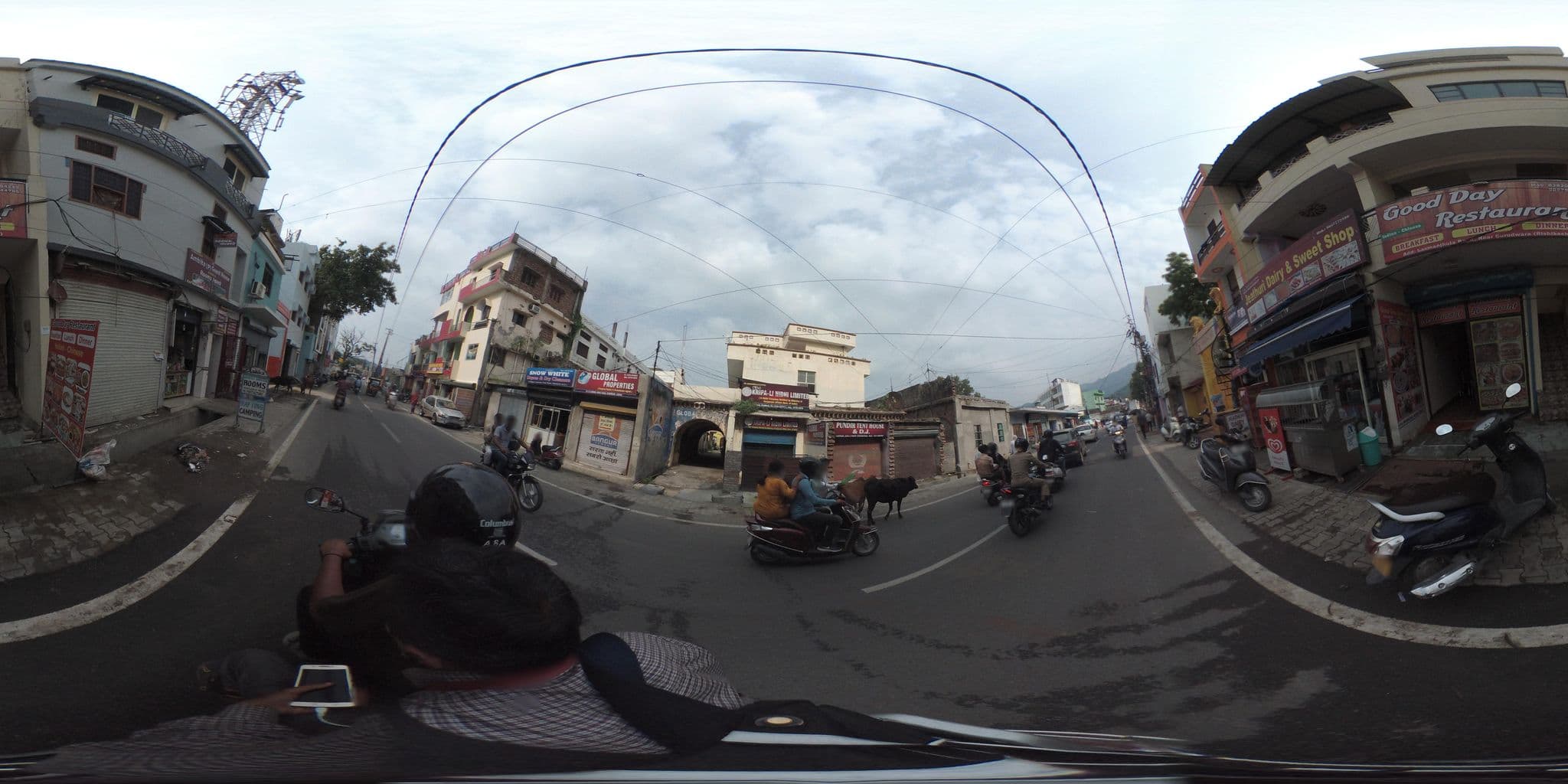 Street view near Sanidhya Inn, Rishīkesh — © prasad23427 (CC BY-SA · Mapillary)