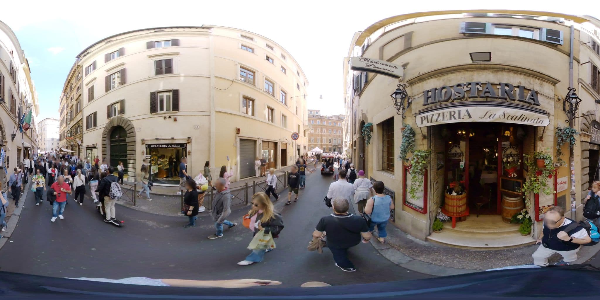 Street view near Hotel Sienna, Sant'Eustachio — © stefan-RolfsRom (CC BY-SA · Mapillary)