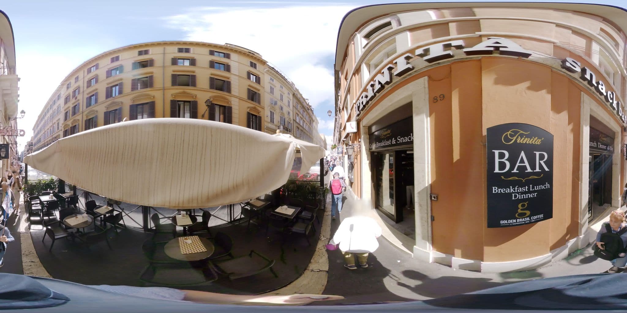 Street view near Hotel Trinita dei Monti, Ludovisi — © stefan-RolfsRom (CC BY-SA · Mapillary)