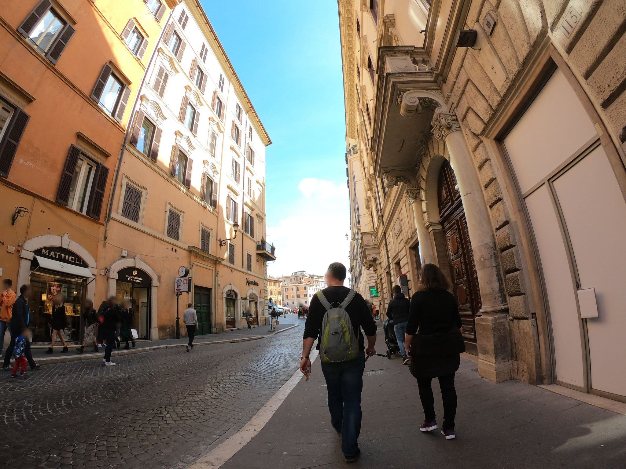 Street view near Rocco Forte House Piazza di Spagna, Rome, Campo Marzio — © richlv (CC BY-SA · Mapillary)