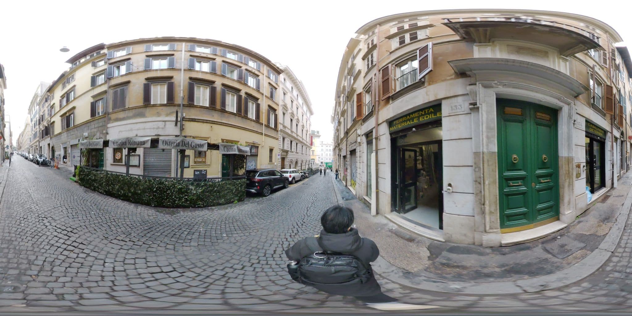 Street view near Residenza Ki Rome, Pigna — © akiyoshiii213 (CC BY-SA · Mapillary)
